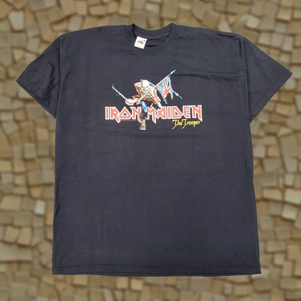 Fruit Of The Loom Fruit of the Loom Shirt Mens XL Iron Maiden Trooper Men Black Dead Stock Size US XL / EU 56 / 4 - 1 Thumbnail
