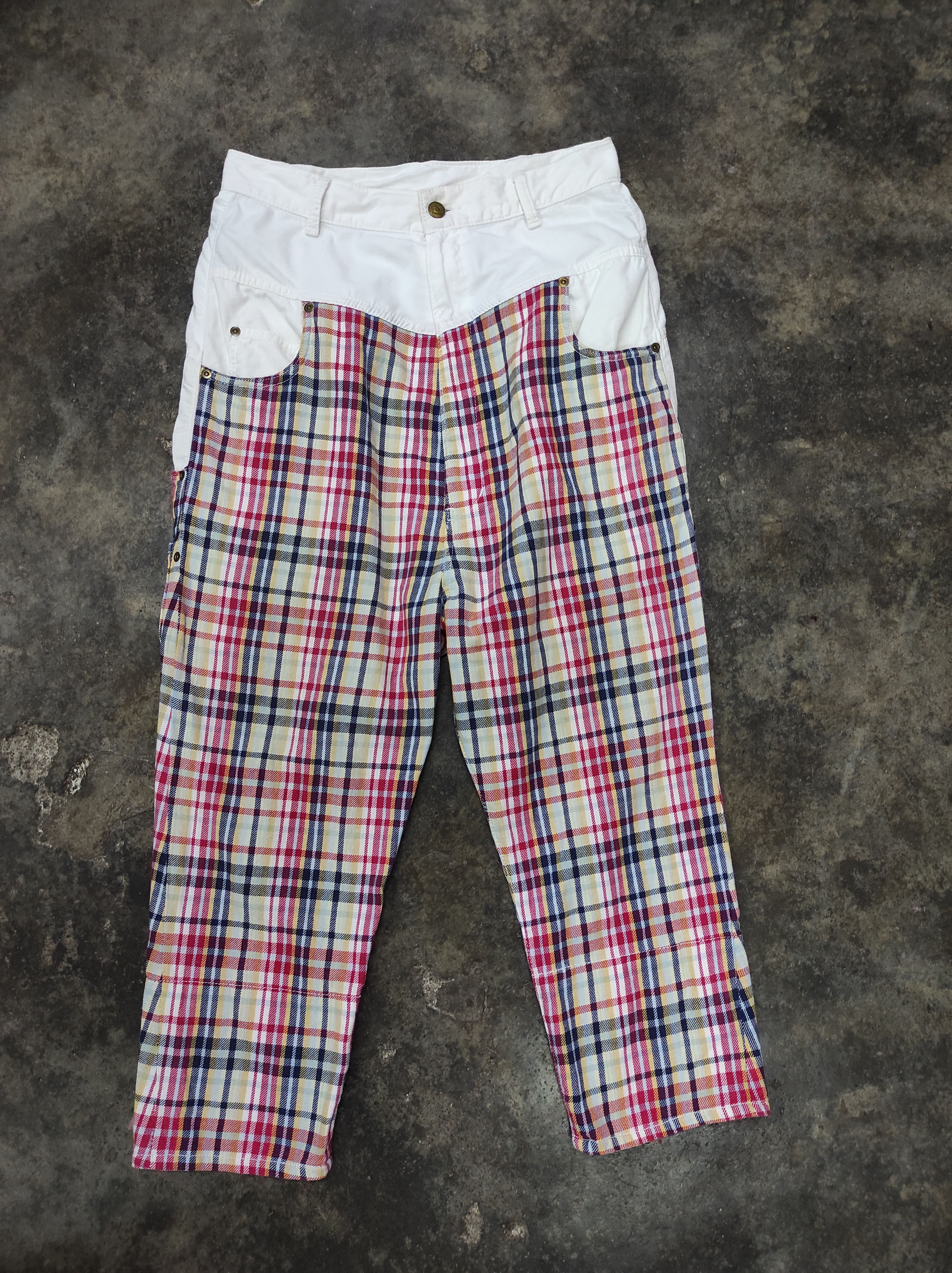 image of Archival Clothing x Avant Garde Mercibeaucoup By Issey Miyake Multipocket Pants in Stripe, Women's 