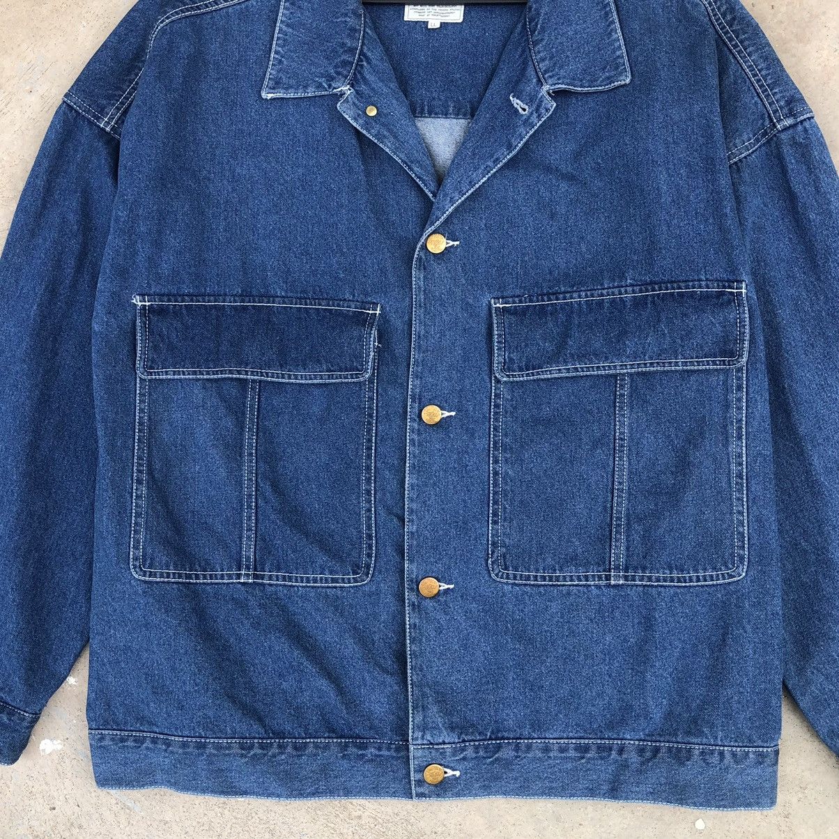 Vintage Vintage Minoya Co.Man Baggy Denim Jacket With Pockets Size US L / EU 52-54 / 3 - 11 Thumbnail