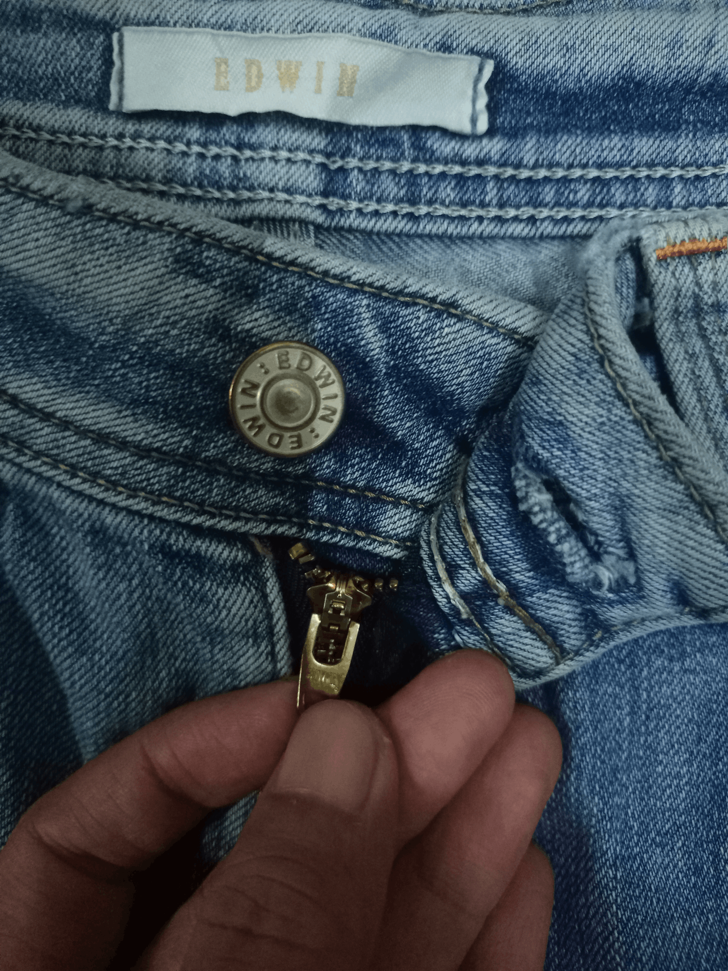 Edwin × Japanese Brand Vintage Edwin Japan Light Wash Distressed Jeans 27x30 Size US 27 - 5 Thumbnail