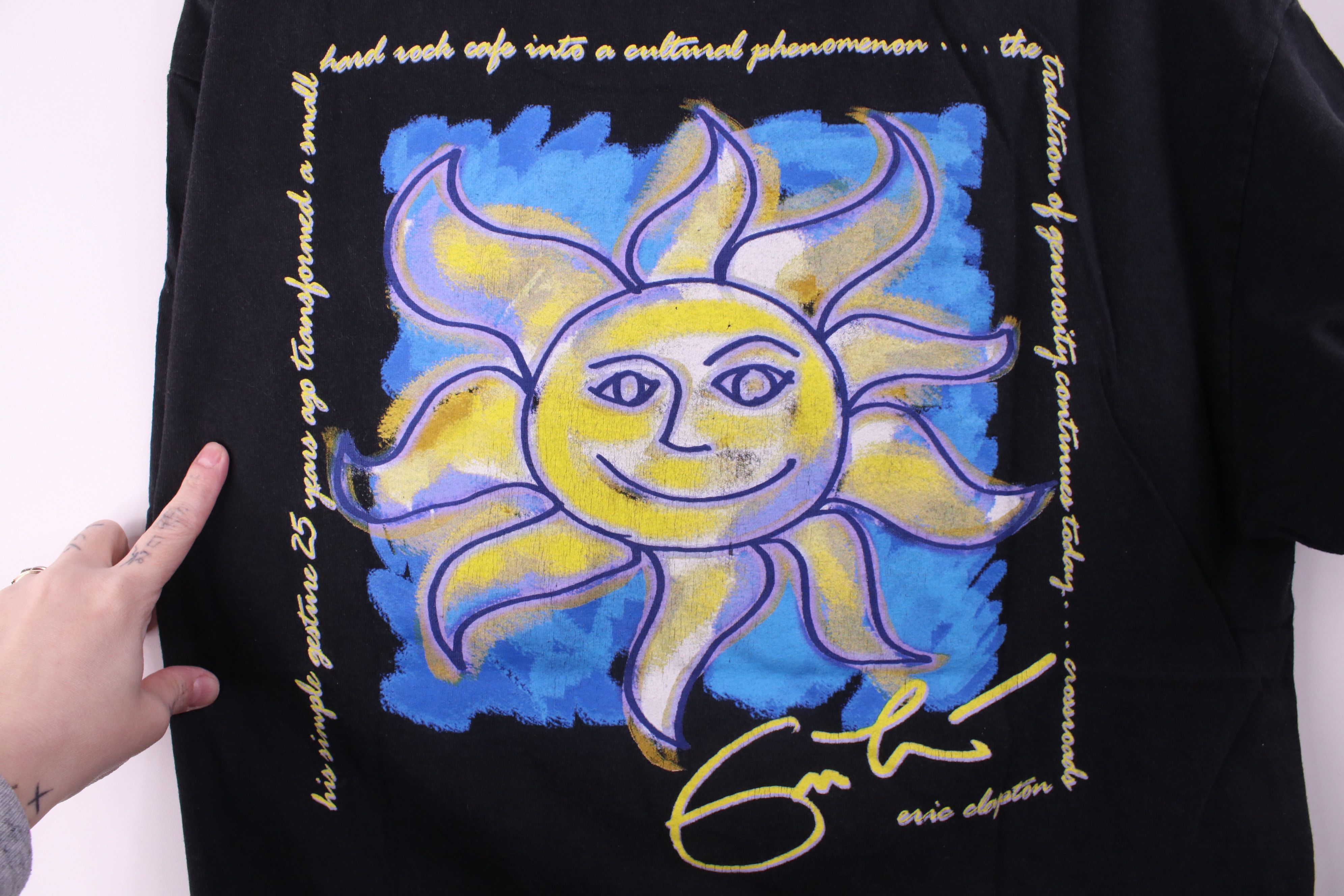 Hard Rock Cafe Vintage 90s Y2K Hard Rock Cafe Houston Eric Clapton T-Shirt Size US L / EU 52-54 / 3 - 10 Thumbnail