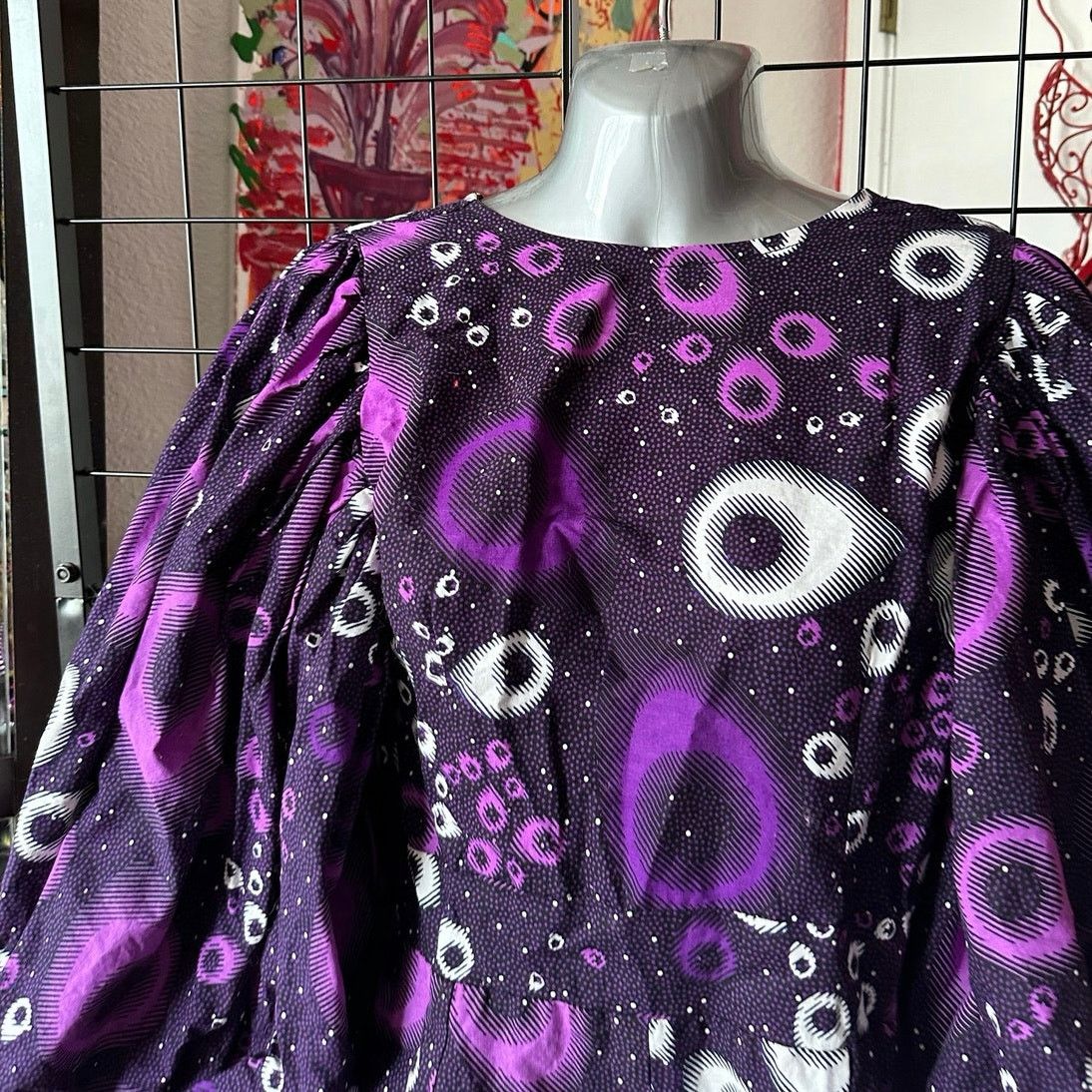 Handmade handmade 80’s inspired bubble sleeve purple bubble romper Size 26" / US 2 / IT 38 - 2 Thumbnail