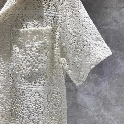 VIBE Hollow Out Crochet Shirt Size US XL / EU 56 / 4 - 4 Thumbnail
