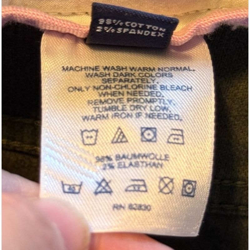 Lands' End Lands End Pants Women 12 Olive Green Corduroy Wide Leg Size 34" / US 12 / IT 48 - 7 Thumbnail