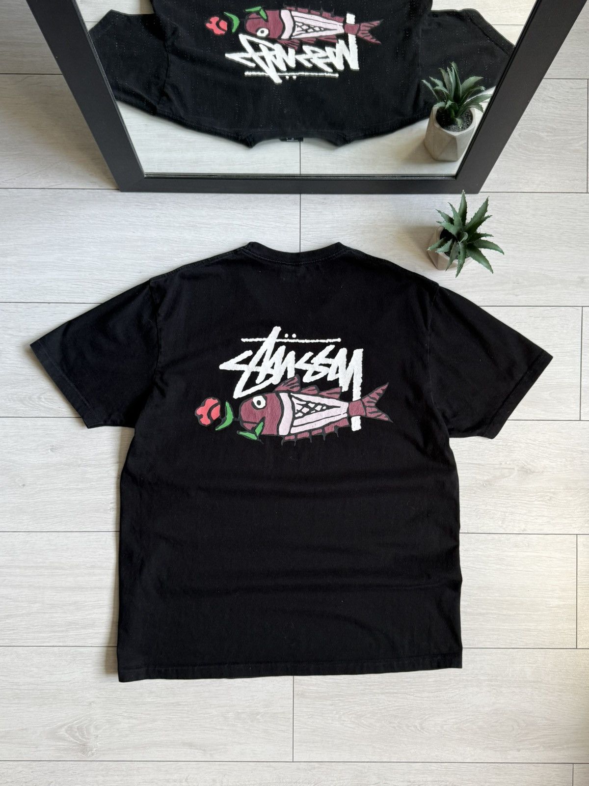 Stussy Stüssy Fish Logo T-shirt Size US XL / EU 56 / 4 - 1 Thumbnail