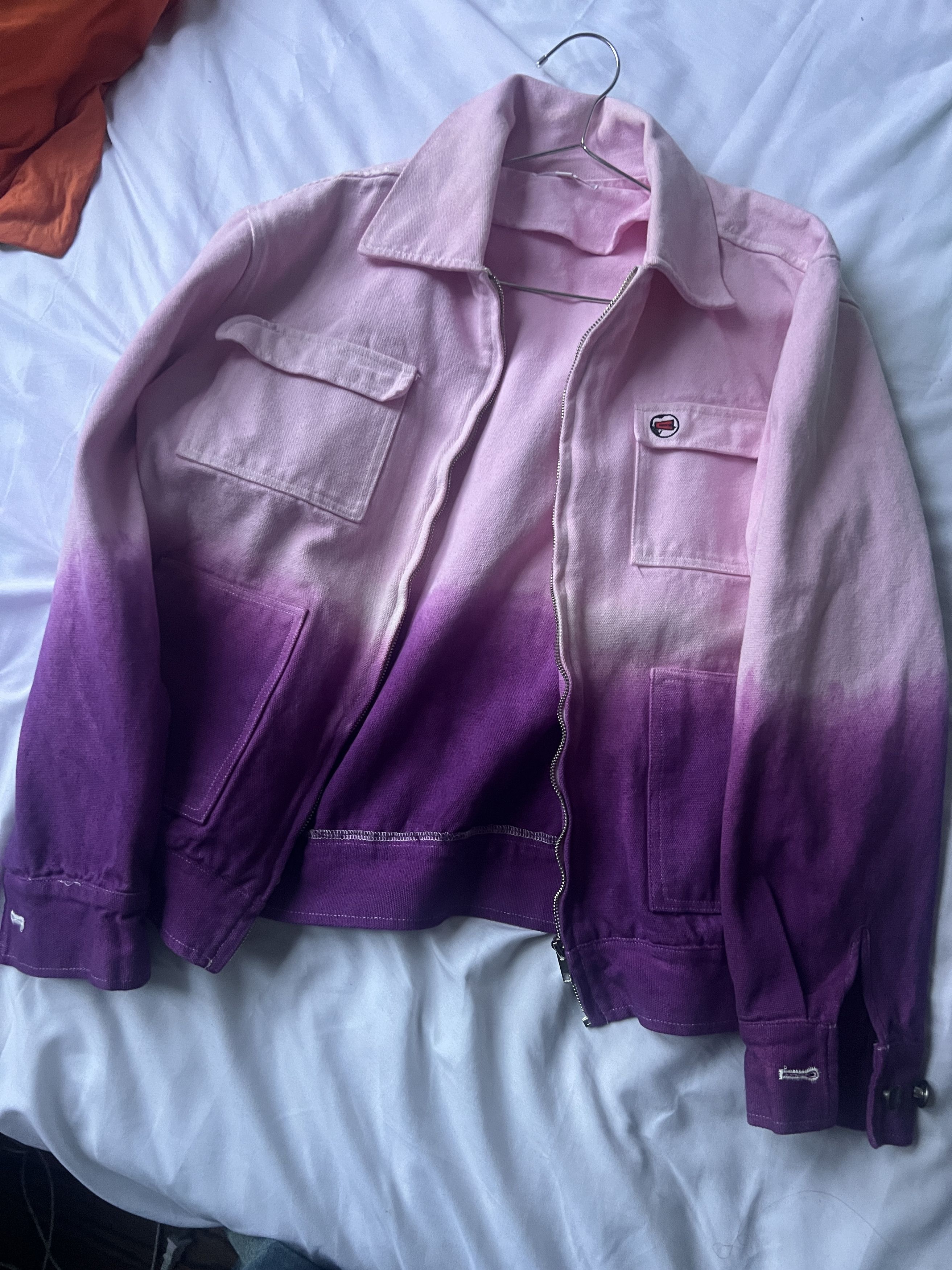 Advisry Clothing Pink Purple Tie-Dye Denim Jacket Size M / US 6-8 / IT 42-44 - 1 Thumbnail