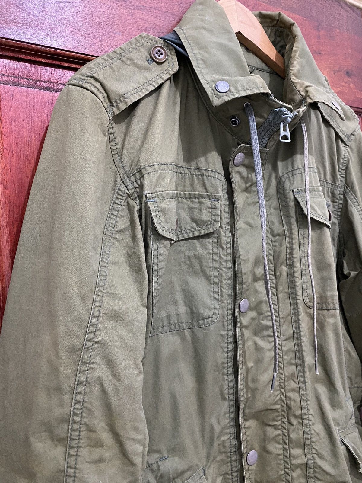 Diesel × Diesel Black Gold Diesel M65 Olive Green Jacket Casual Design Size US L / EU 52-54 / 3 - 9 Thumbnail