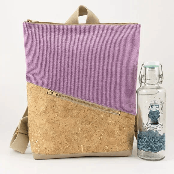 Other HANDMADE Noas Berlin Purple Corduroy Gold Cork Backpack Size ONE SIZE - 7 Thumbnail