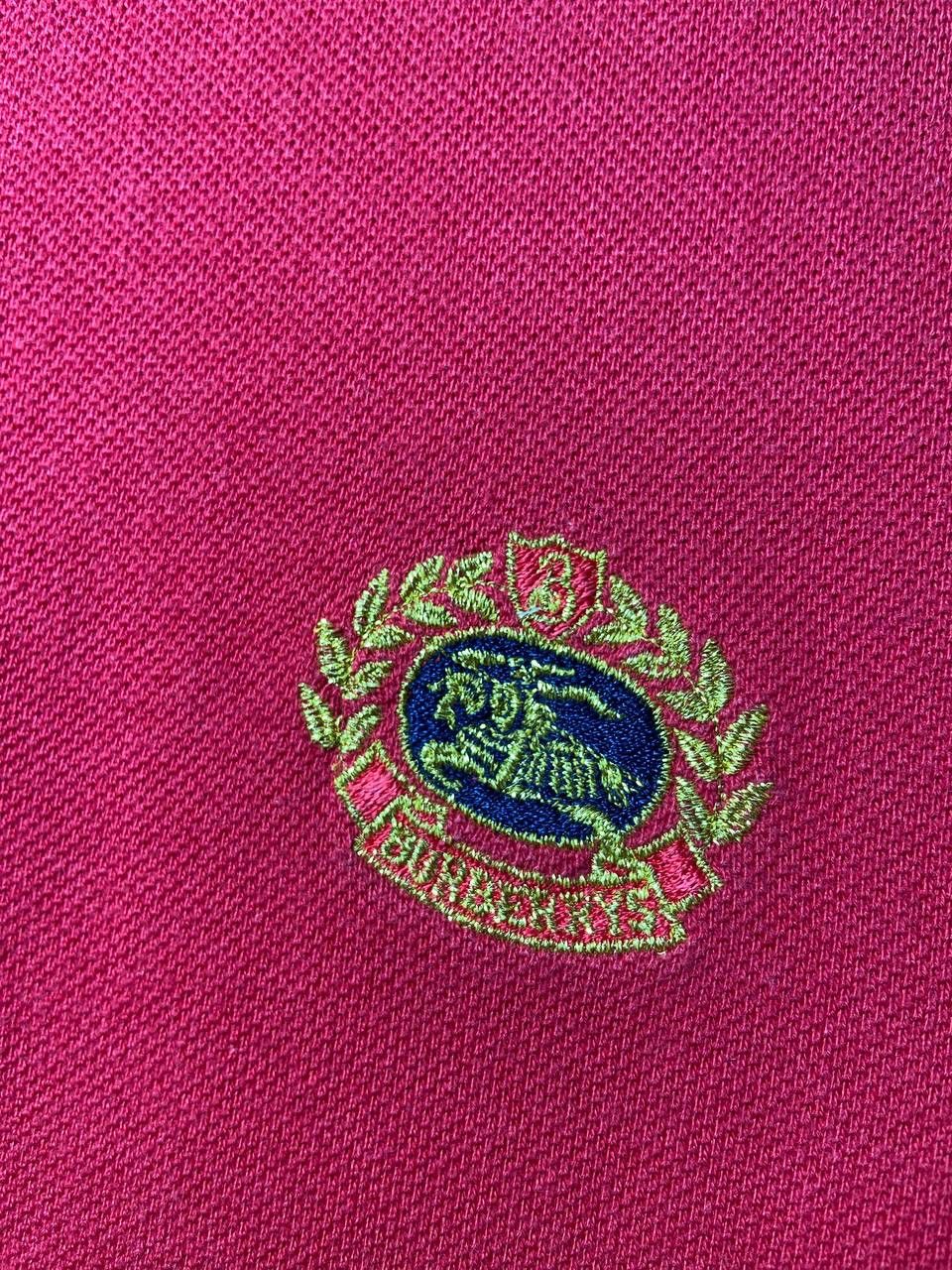 Burberry × Vintage Vintage Burberry Red Polo T-shirt Luxury Embroidered Logo Size US XL / EU 56 / 4 - 7 Thumbnail