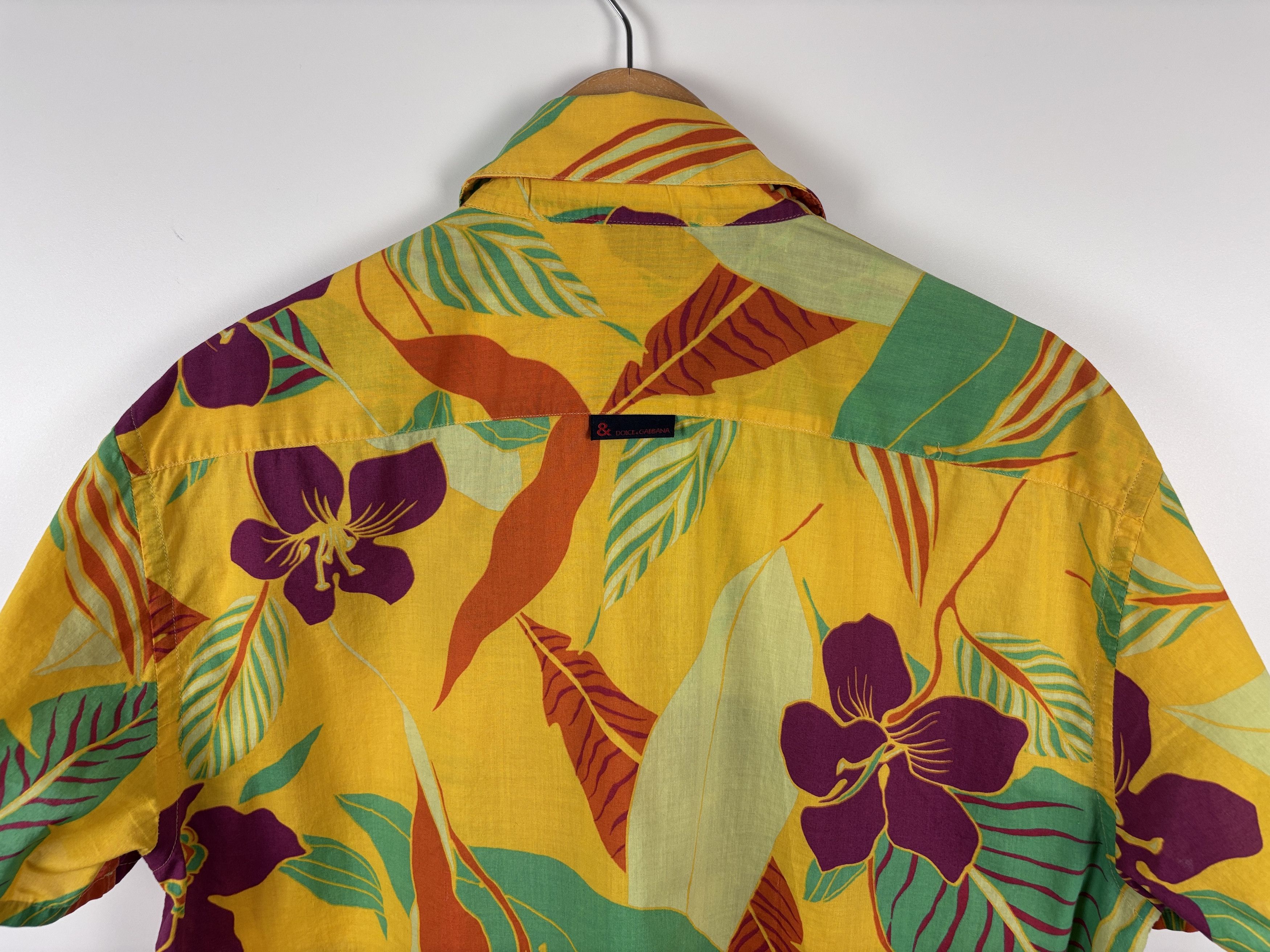 Dolce & Gabbana × Vintage Dolce & Gabbana Hawaiian Floral Short Sleeve Button Shirt 54 Size US L / EU 52-54 / 3 - 8 Thumbnail