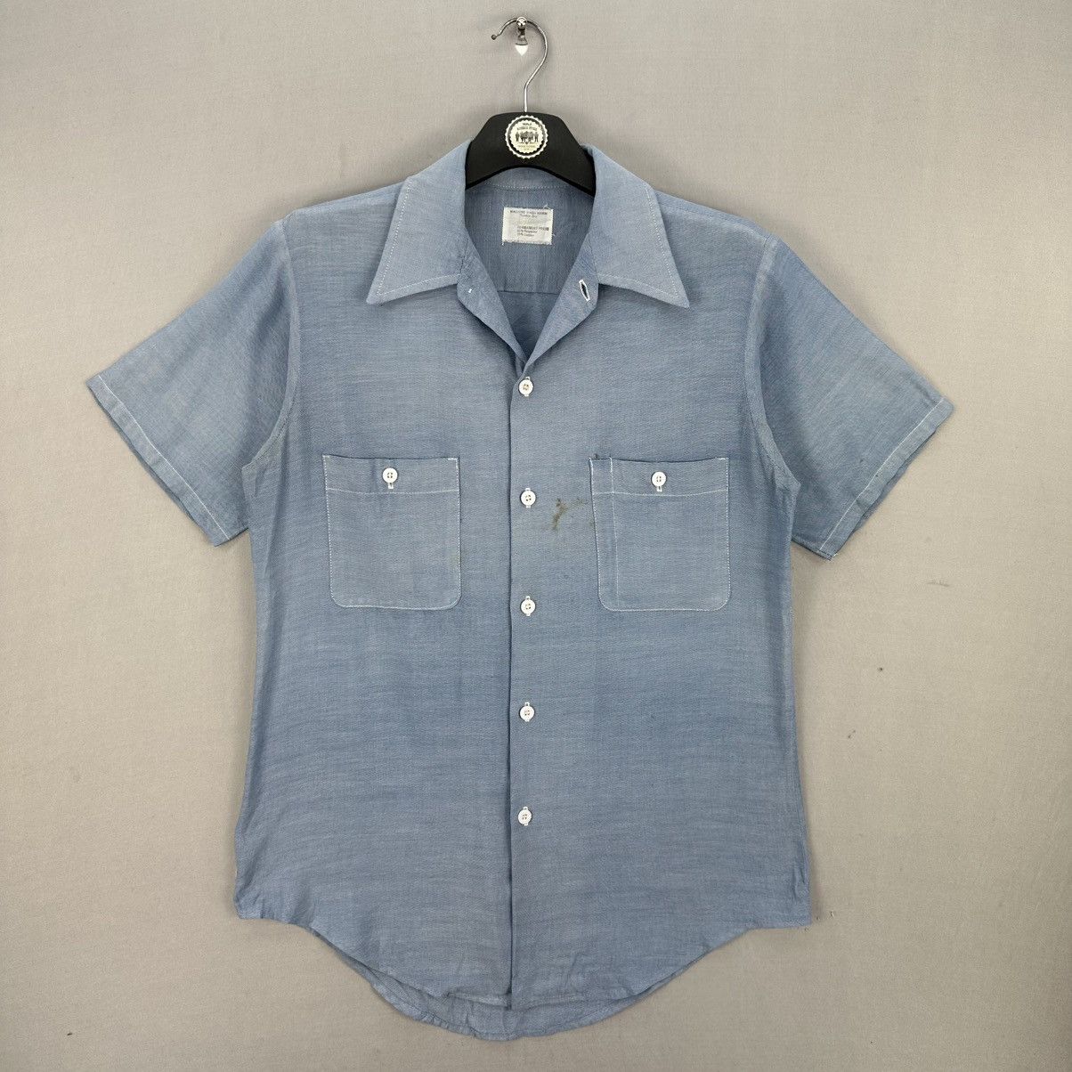 Big Mac Vintage 60s Big Mac Chambray Workwear Shirt Double Pocket Size US S / EU 44-46 / 1 - 1 Thumbnail