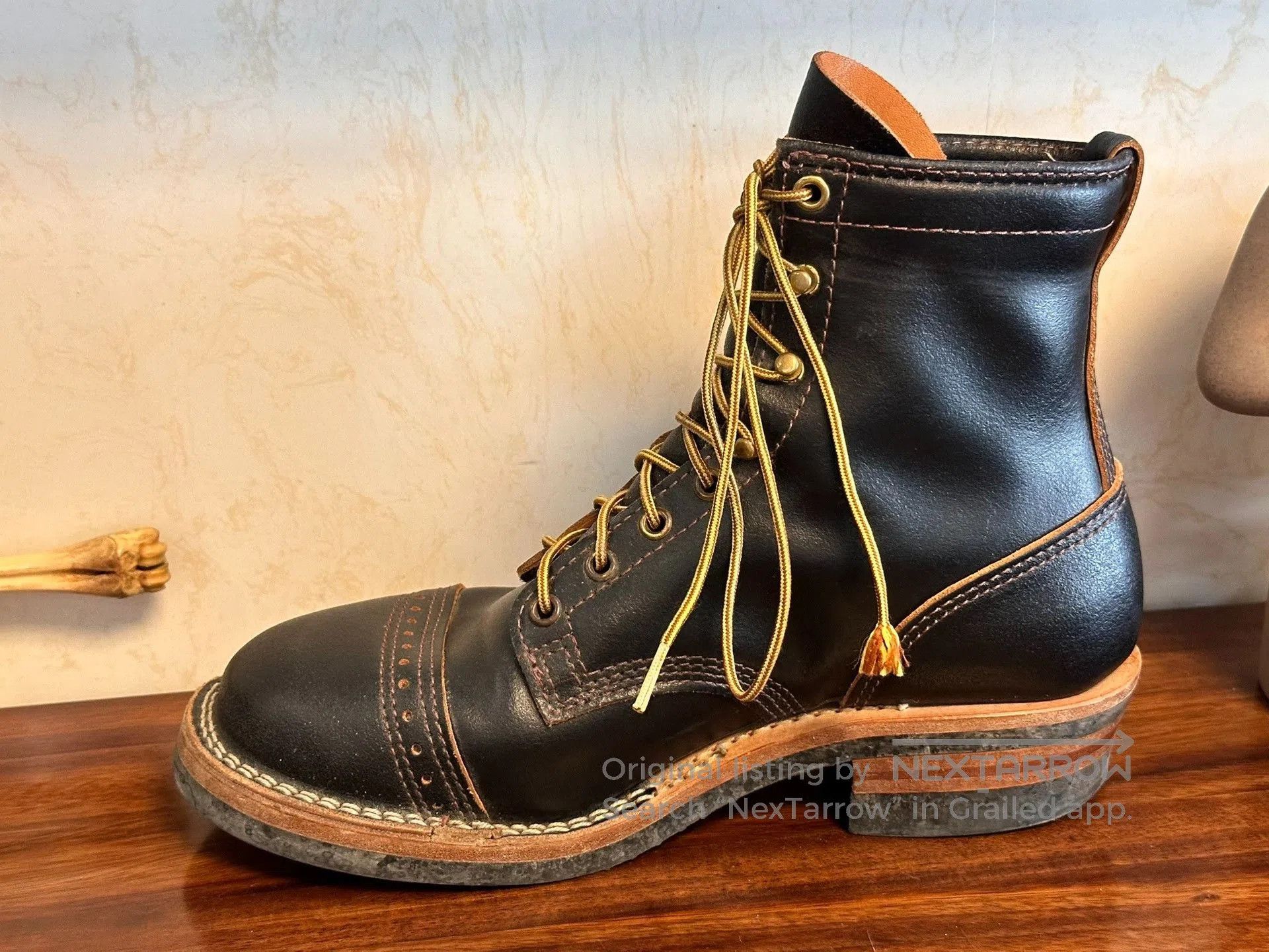 WESCO Wesco Warren Navy Waxed Leather Shoes. Size US 8.5 / EU 41-42 - 5 Thumbnail