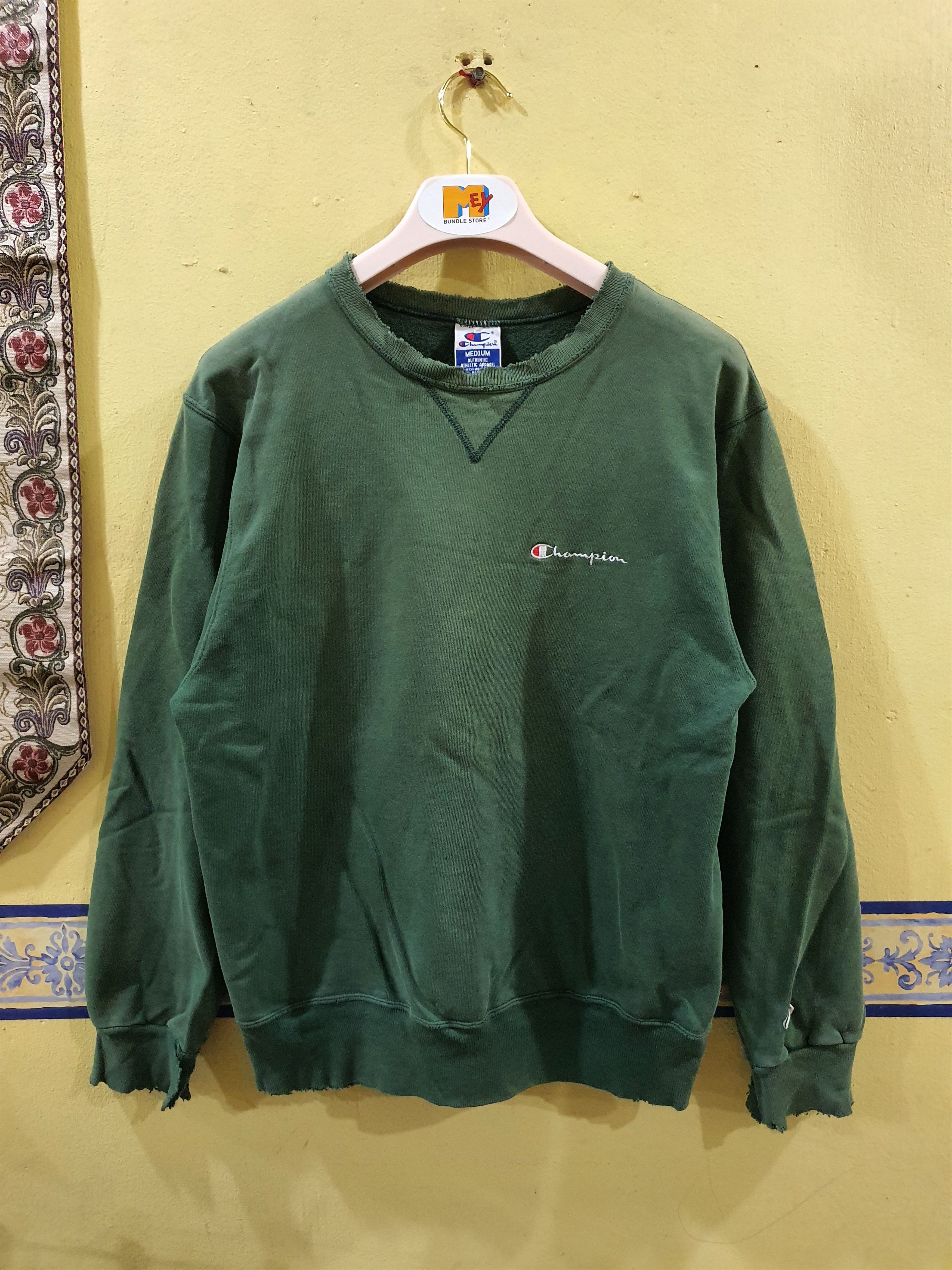 Champion vintage trash faded green Champion crewneck sweatshirt Size US M / EU 48-50 / 2 - 1 Thumbnail