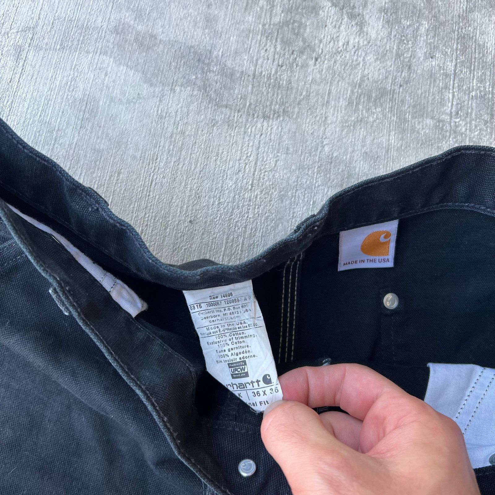 Carhartt × Vintage Carhartt black double knee work wear carpenter pants Size US 36 / EU 52 - 7 Thumbnail
