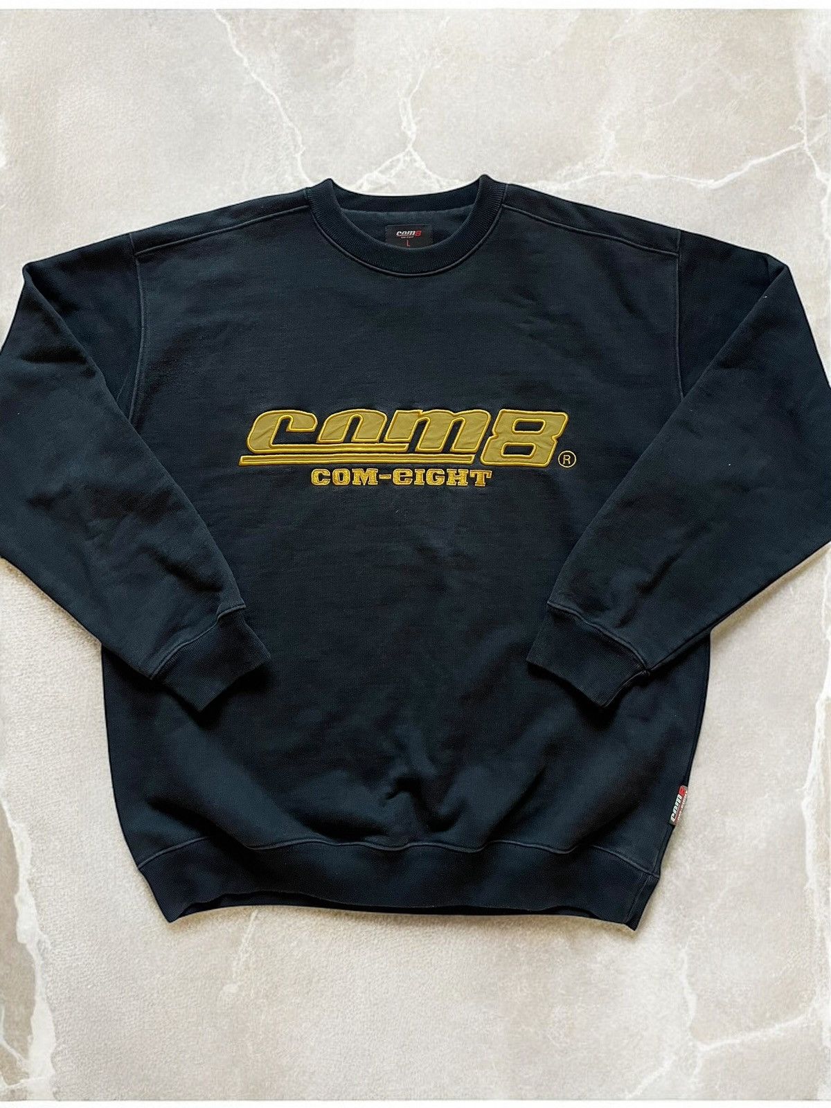 Designer × Vintage COM8 HEAVY COTTON REFLECTIVE LOGO BOXY FIT SWEATSHIRT Y2k Size US L / EU 52-54 / 3 - 2 Thumbnail