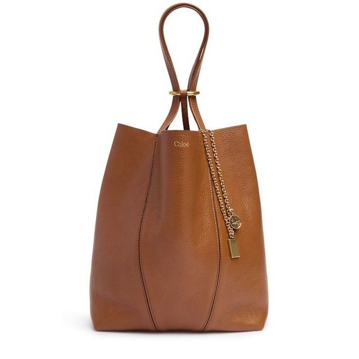 Chloe Chloe Medium Spin Clay Brown Grained Leather Tote Bag New & Size ONE SIZE - 1 Thumbnail