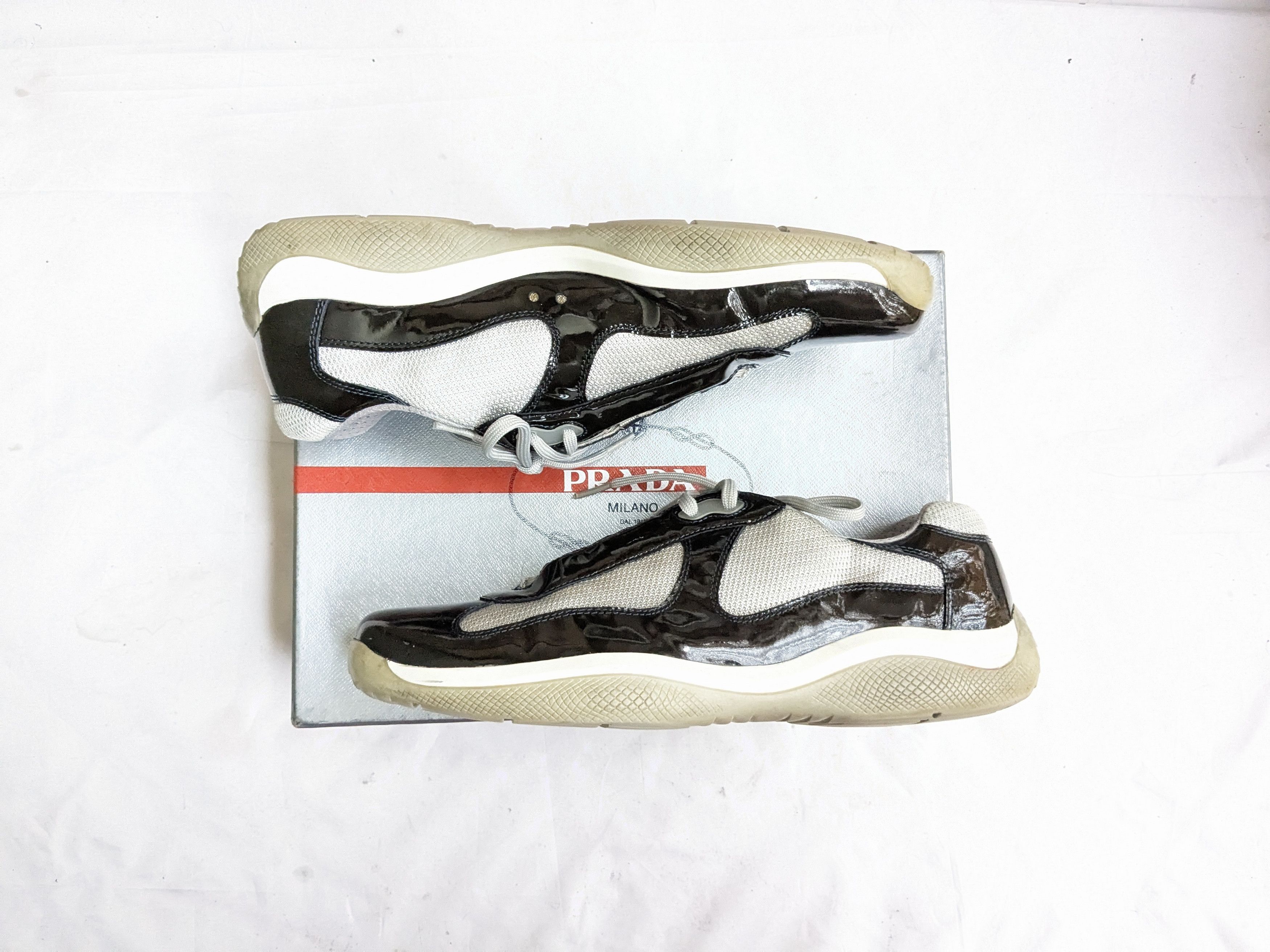 Prada Prada America's Cup Black Patent Leather 13 Silver Size US 13 / EU 46 - 1 Thumbnail