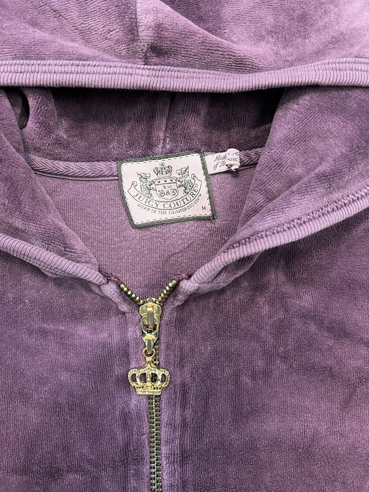 Juicy Couture × Vintage Velour Hoodie Juicy Couture Vintage Y2K Zipped Women Size M / US 6-8 / IT 42-44 - 2 Thumbnail
