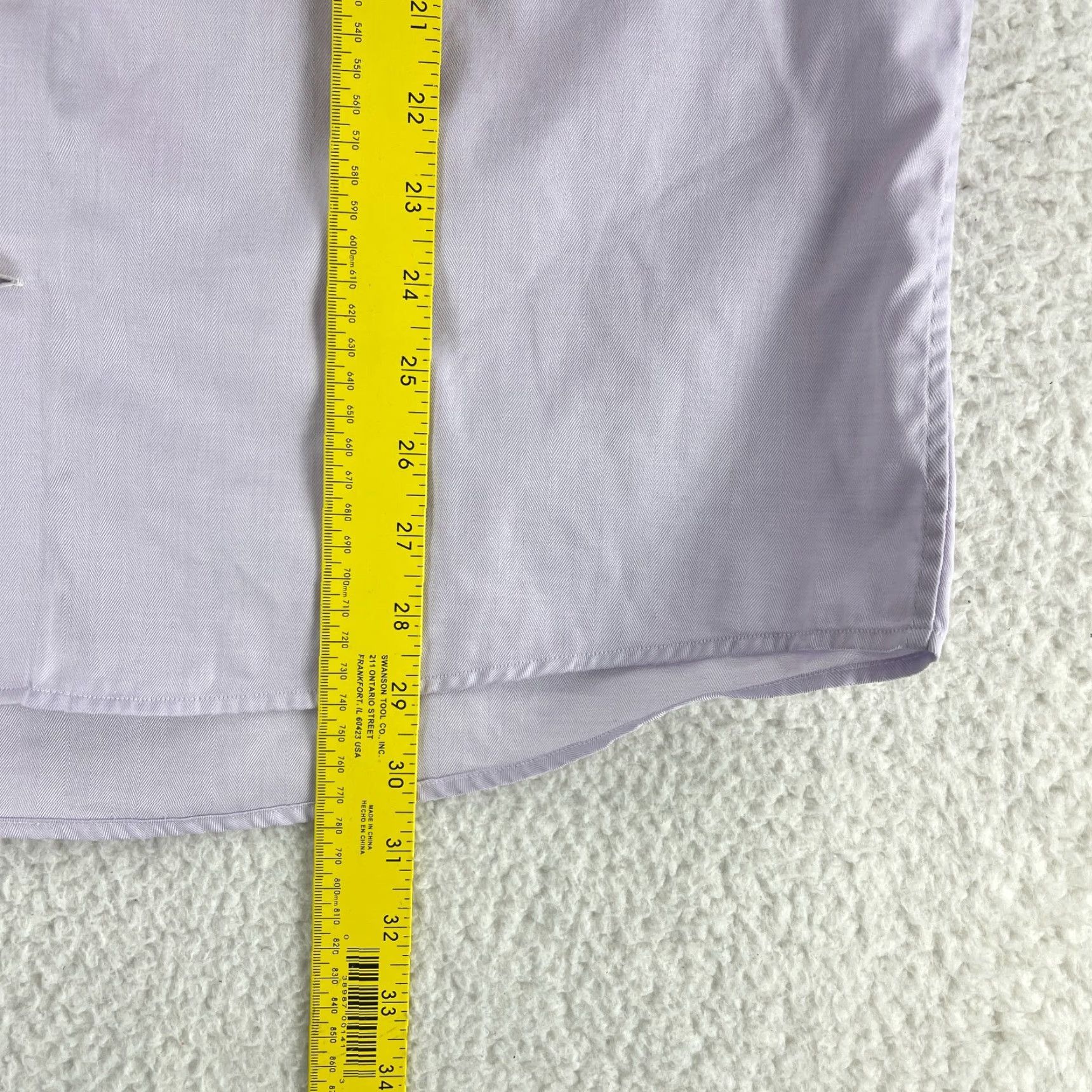 Eton Eton Purple Classic Fit Button-Up Dress Shirt Mens Long Sleeve 100% Cotton Size Large Size 42R - 7 Thumbnail