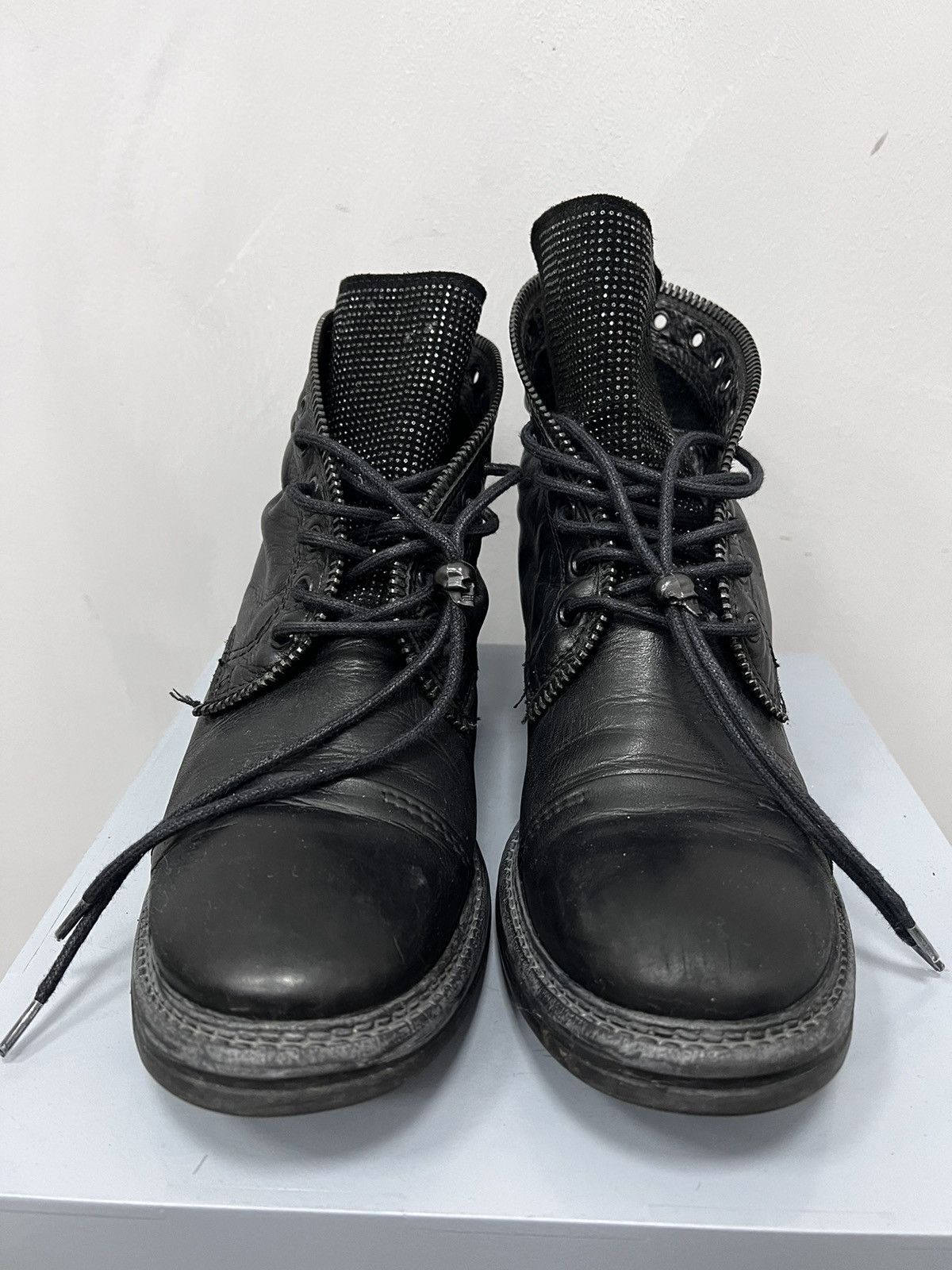 Vintage 90s Vintage Leather Cowboy Boots Western shoes GUIDI STYLE Size US 7.5 / EU 40-41 - 3 Thumbnail