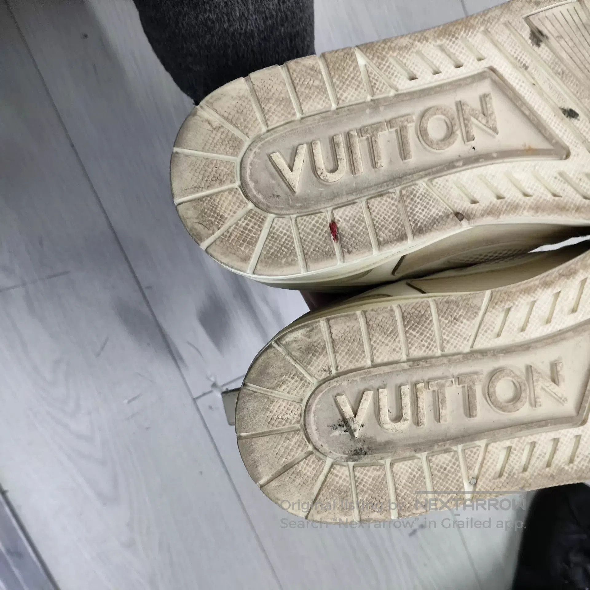 Louis Vuitton Beige Lowtop Sneakers . Size US 8 / EU 41 - 3 Thumbnail
