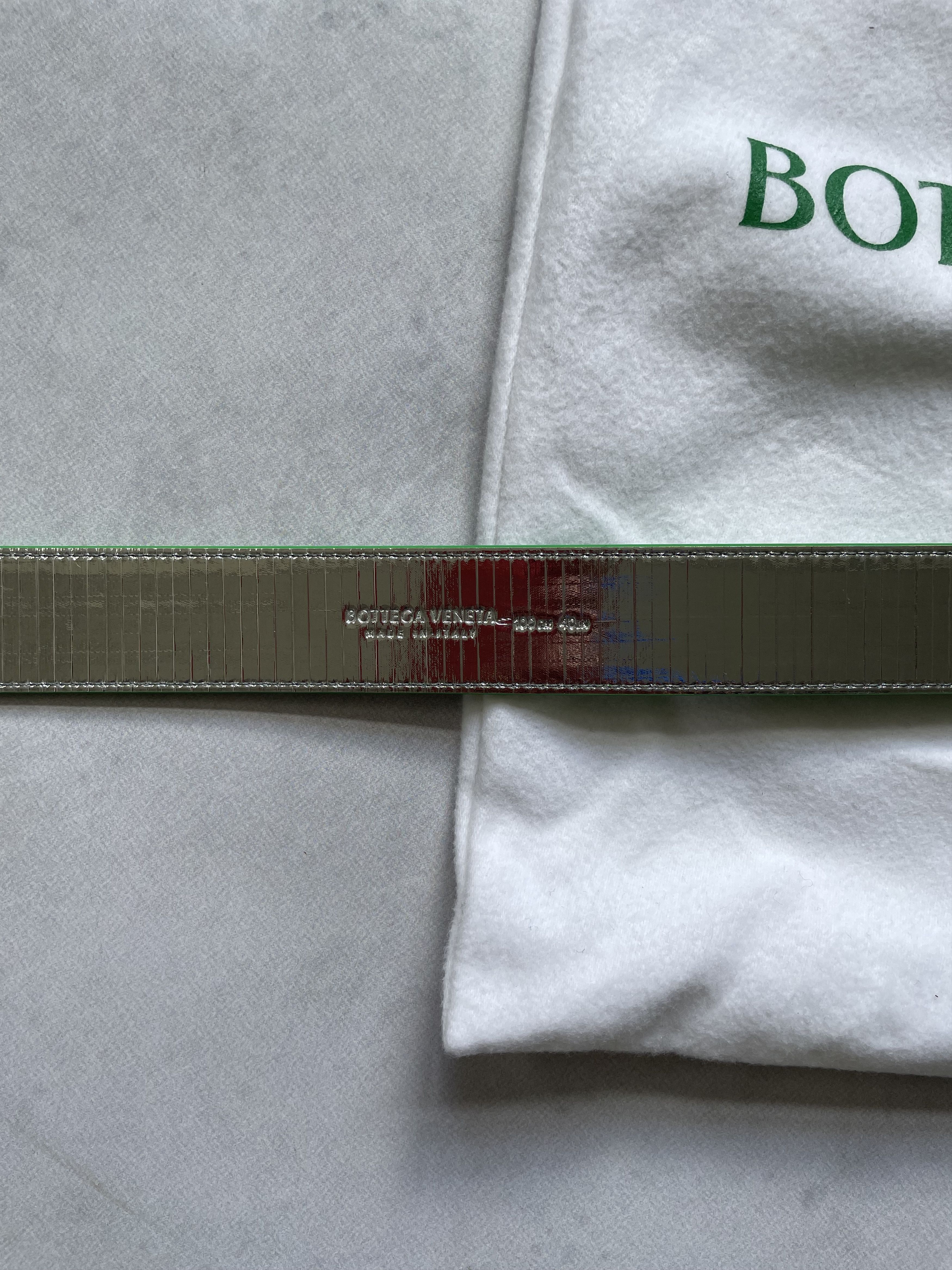 Bottega Veneta Bottega Veneta Classic Green Triangle Belt Size 40 - 5 Thumbnail