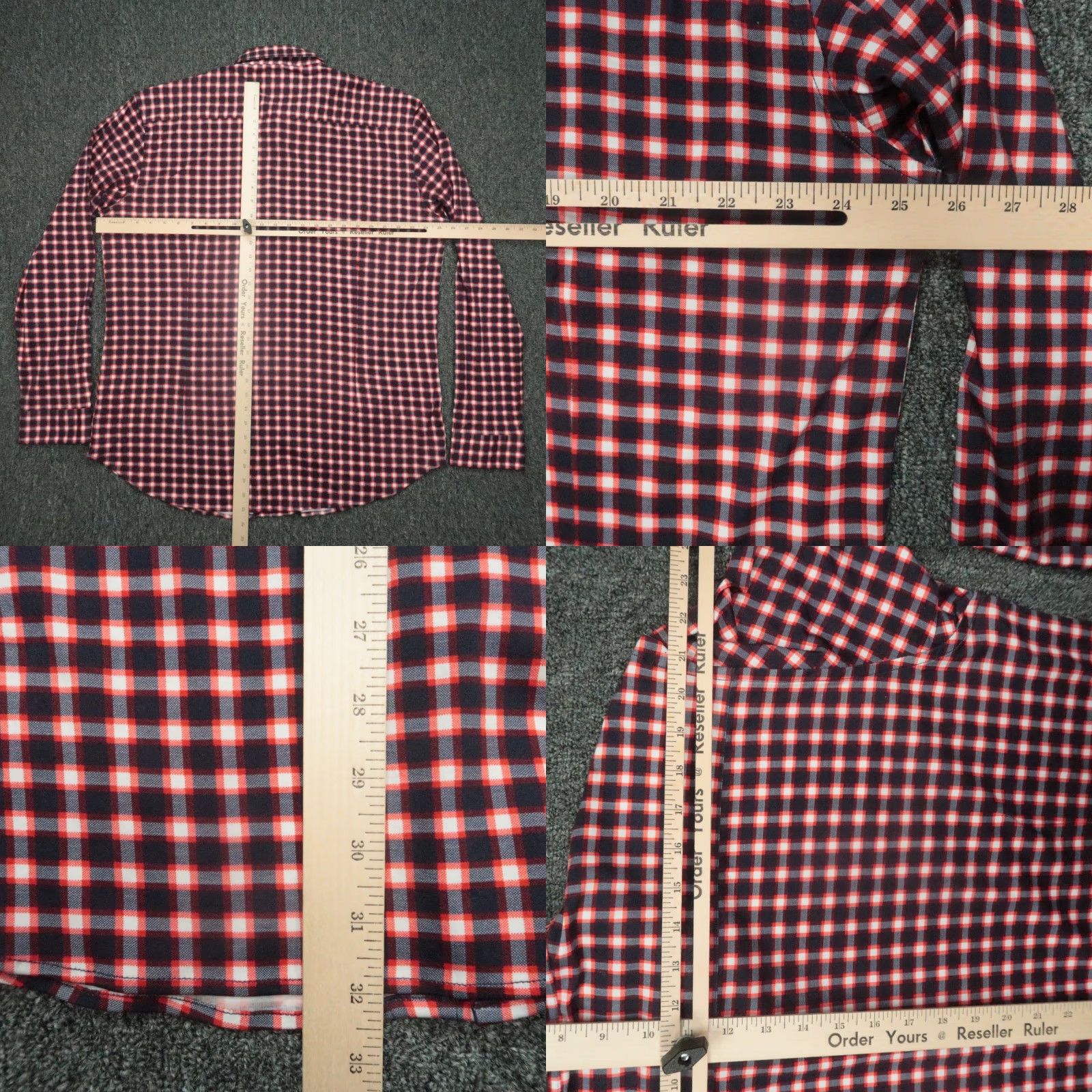 Vintage Buttercloth Shirt Mens XXL Red Blue Gingham Plaid Long Sleeve Button NWT Size US XXL / EU 58 / 5 - 8 Thumbnail