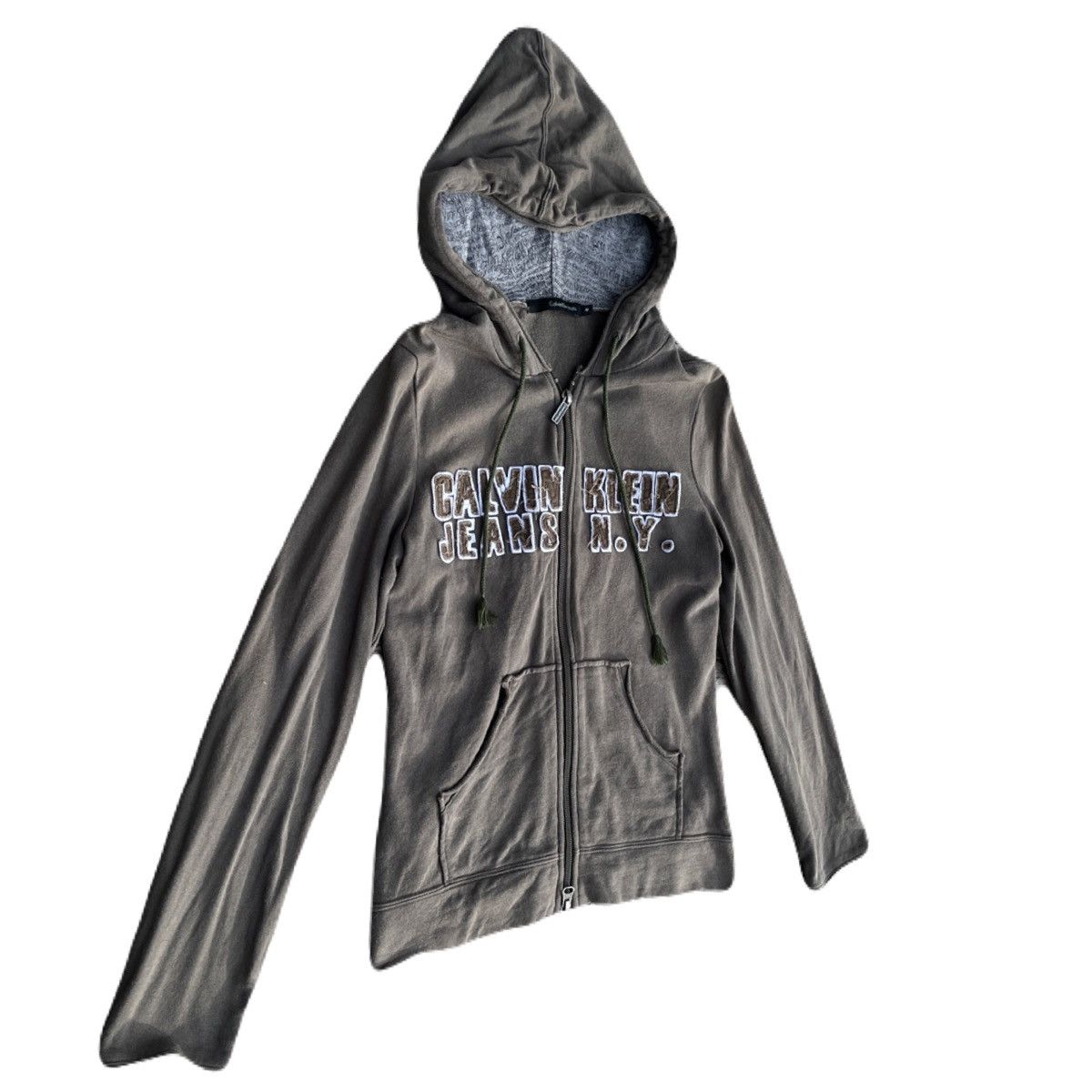 If Six Was Nine 2000s Calvinklein Japanese Style Slim-Fit Cropped Hoodie Y2K Size US XS / EU 42 / 0 - 3 Thumbnail