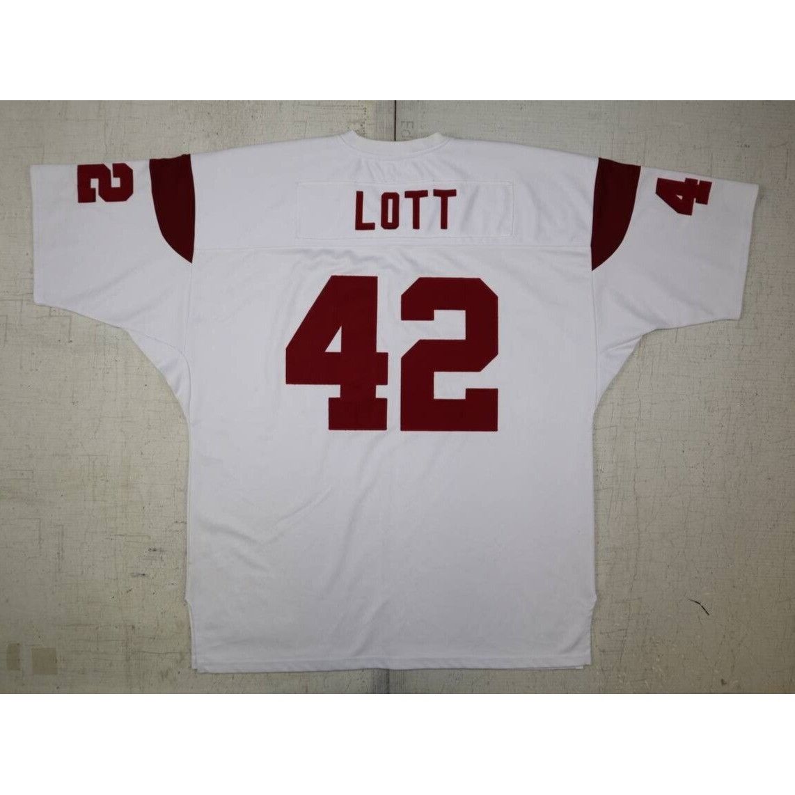 Vintage Vintage Ronnie Lott #42 USC College Vintage Sportswear Sz 60 Size US XXL / EU 58 / 5 - 2 Thumbnail