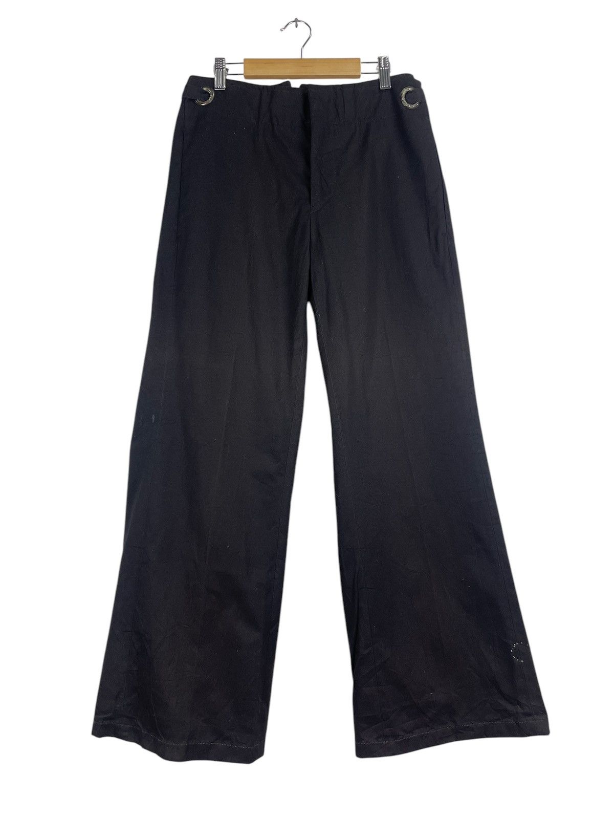 00's DIRK BIKKEMBERGS ZIP NYLON PANTS