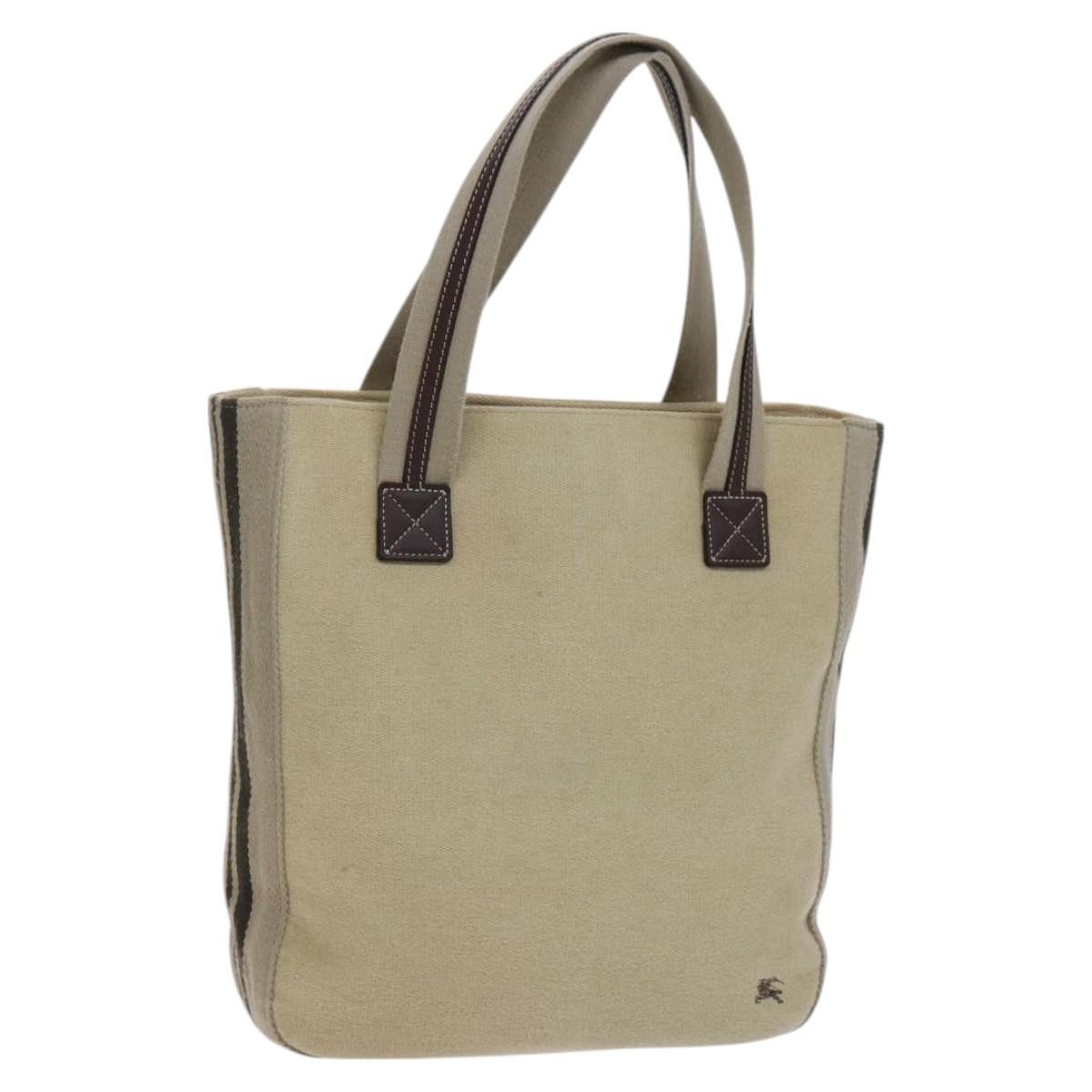 Burberry Blue Label Tote Bag Canvas Beige Auth Ti2949, Women's