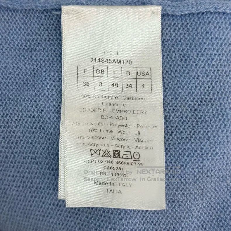 Dior Dior Blue five-pointed star animal cashmere sweater Size XS / US 0-2 / IT 36-38 - 6 Thumbnail