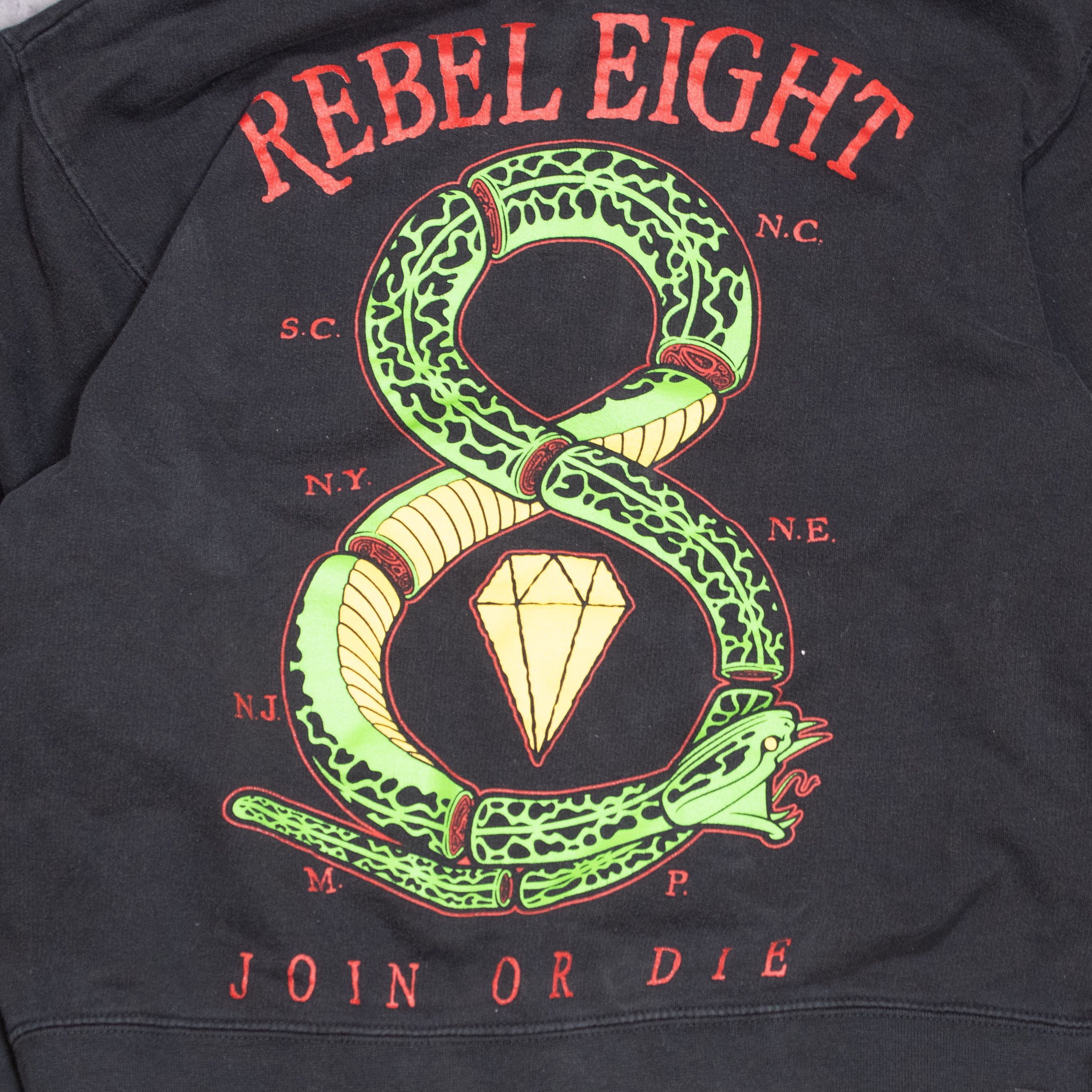 Vintage Rebel Eight Born or Die Black Crewneck Sweater Size US M / EU 48-50 / 2 - 6 Thumbnail