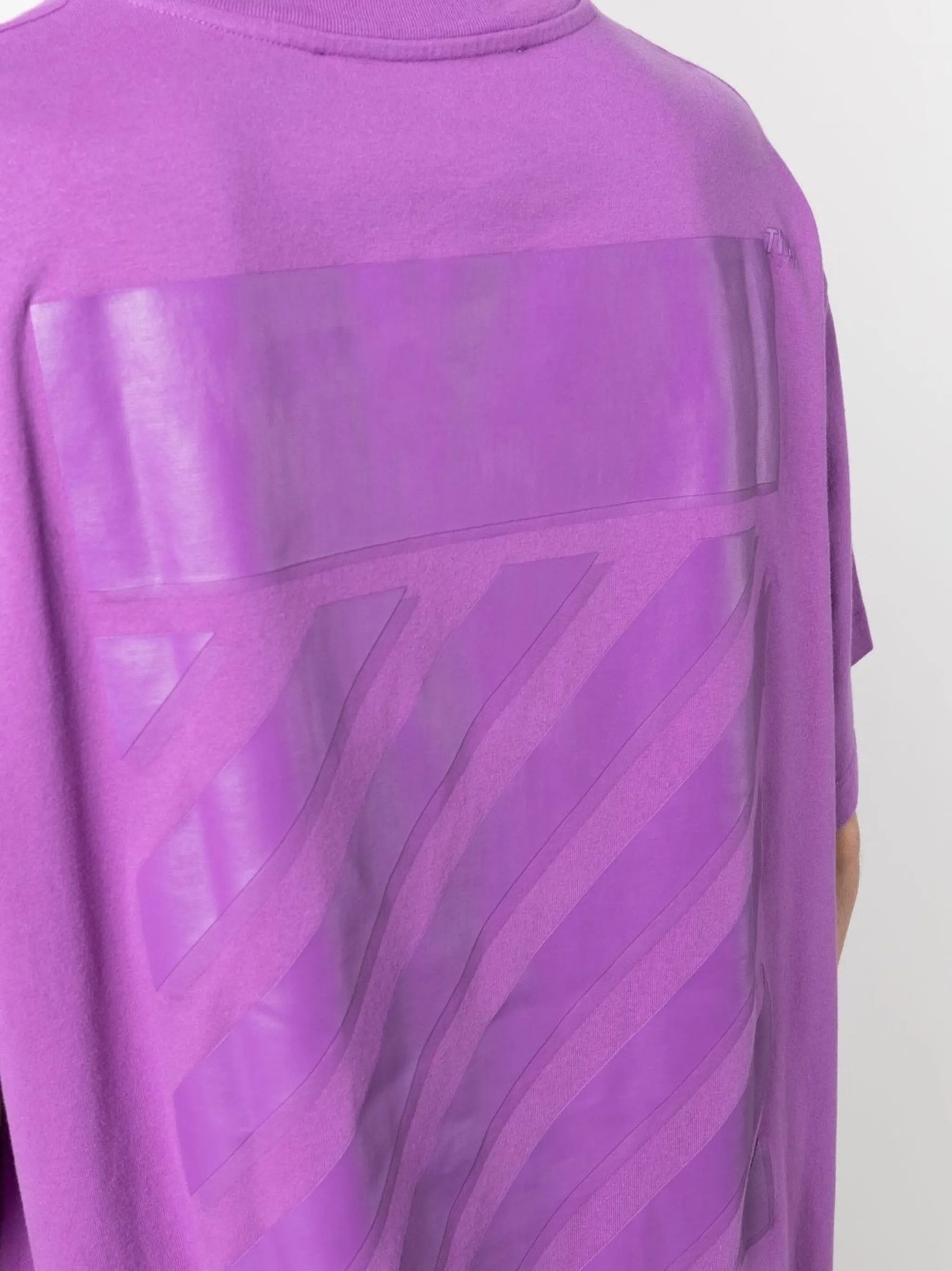 Off-White o1gr1nt0125 Diag Tab Over S/S T-Shirt in Orchid Size US XXS / EU 40 - 5 Thumbnail