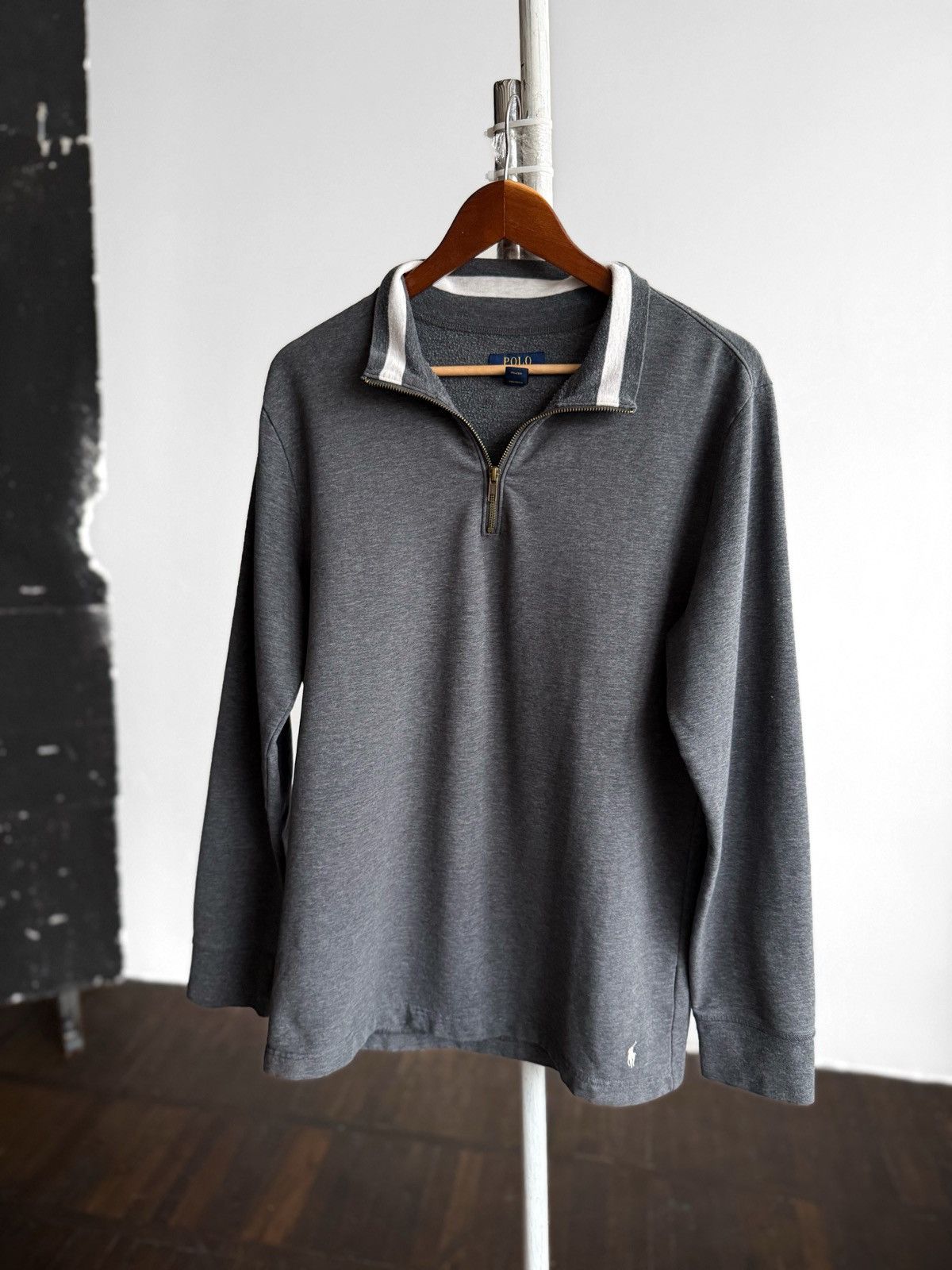 Polo Ralph Lauren Polo Ralph Lauren Mens Gray 1/4 Zip Pullover LS Small Logo Size US L / EU 52-54 / 3 - 1 Thumbnail