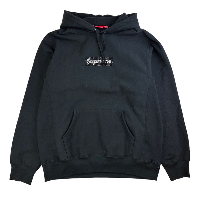 Swarovski box logo hoodie hot sale