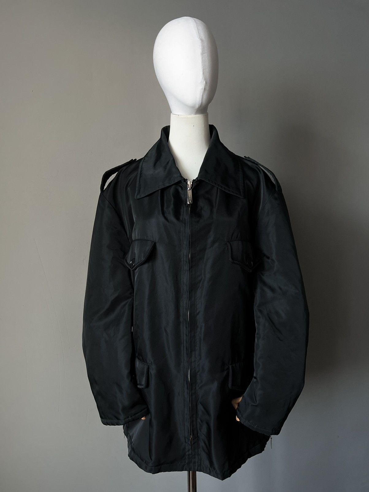 Dolce & Gabbana DOLCE GABBANA Nylon Coat Trench Overcoat 90s Size L / US 10 / IT 46 - 1 Thumbnail