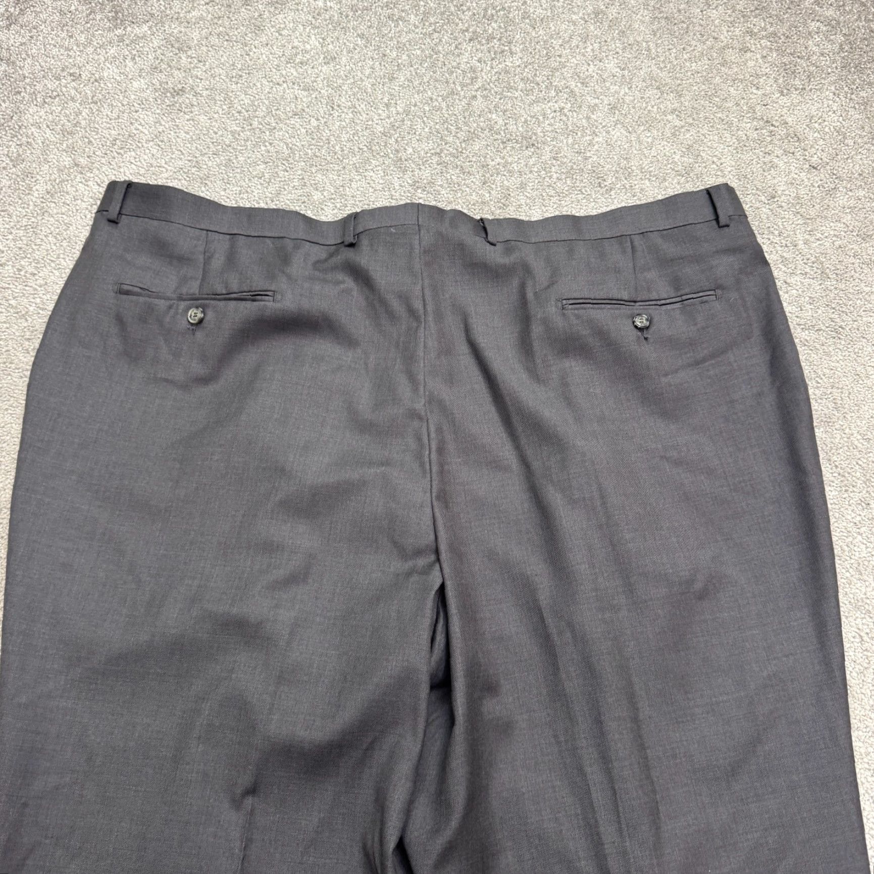 Vintage Giorgio Cosani Wool Cashmere Dress Pants Mens 48x35 Charcoal Straight Pleated Dress Pants Mens 48 Big & Tall Slim Size US 32 / EU 48 - 3 Thumbnail