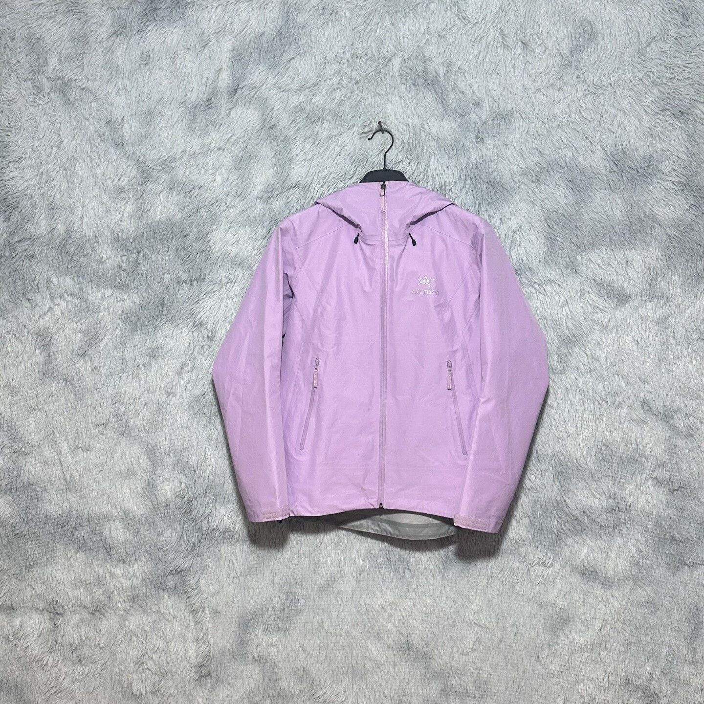 arcteryx beta lt hooded jacket in storm purple