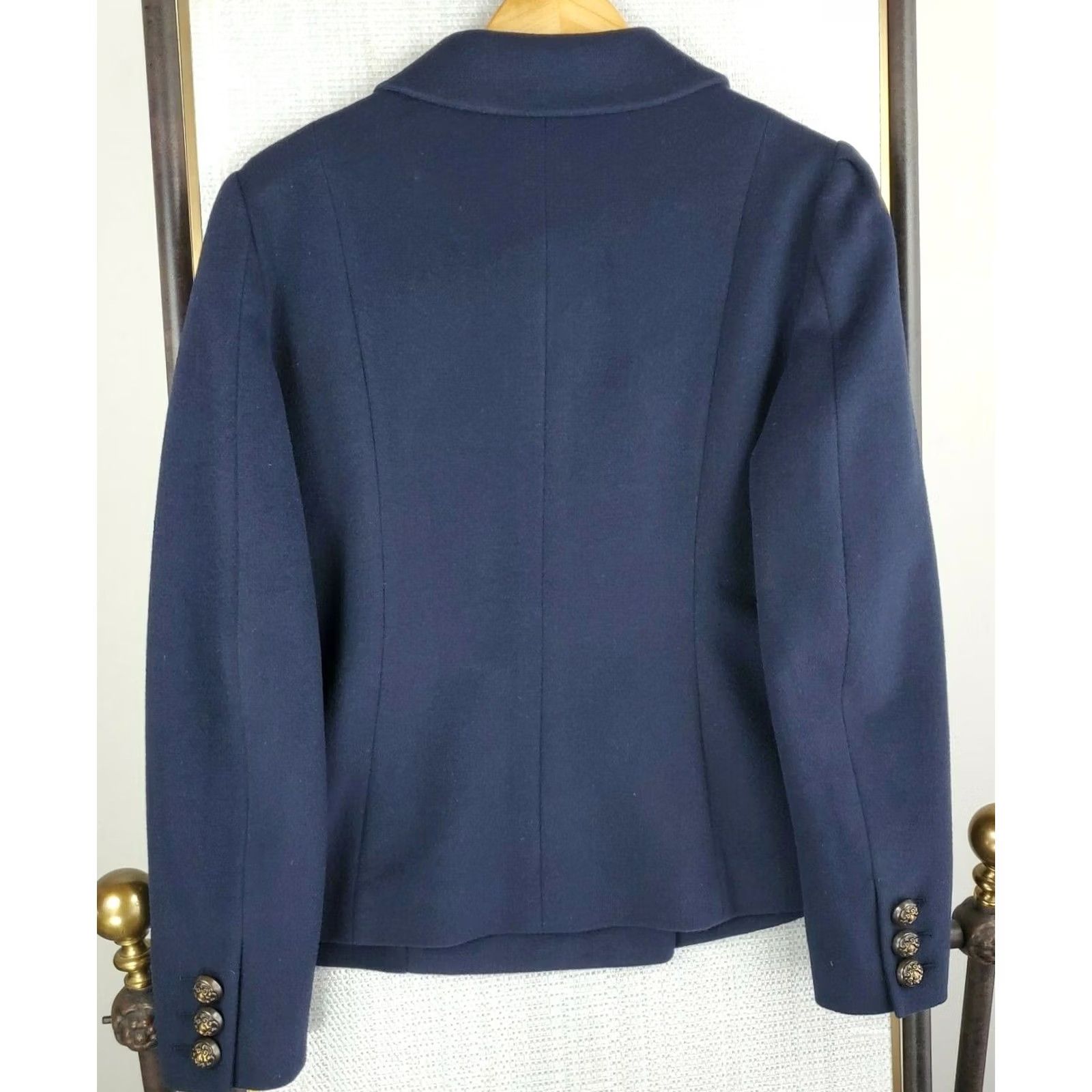 Moschino MOSCHINO Wool/Angora Toggle Jacket Navy Blue Large L Size L / US 10 / IT 46 - 4 Thumbnail
