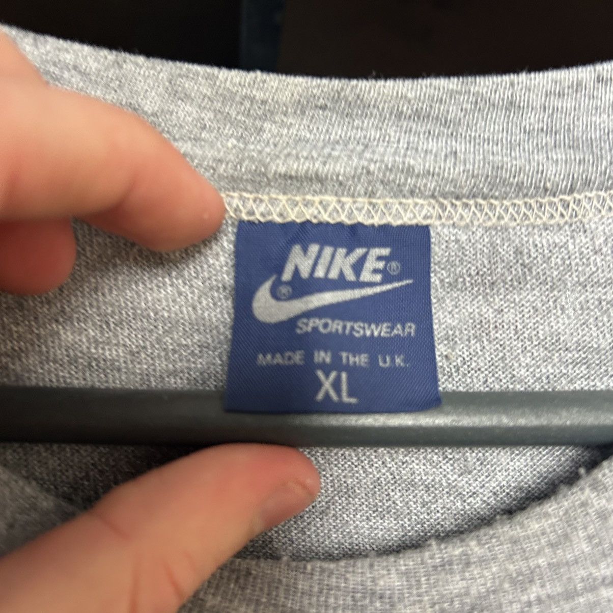 Nike Vintage Nike Big Logo Made In U.K. Streetwear 90’s tee Size US XL / EU 56 / 4 - 6 Thumbnail