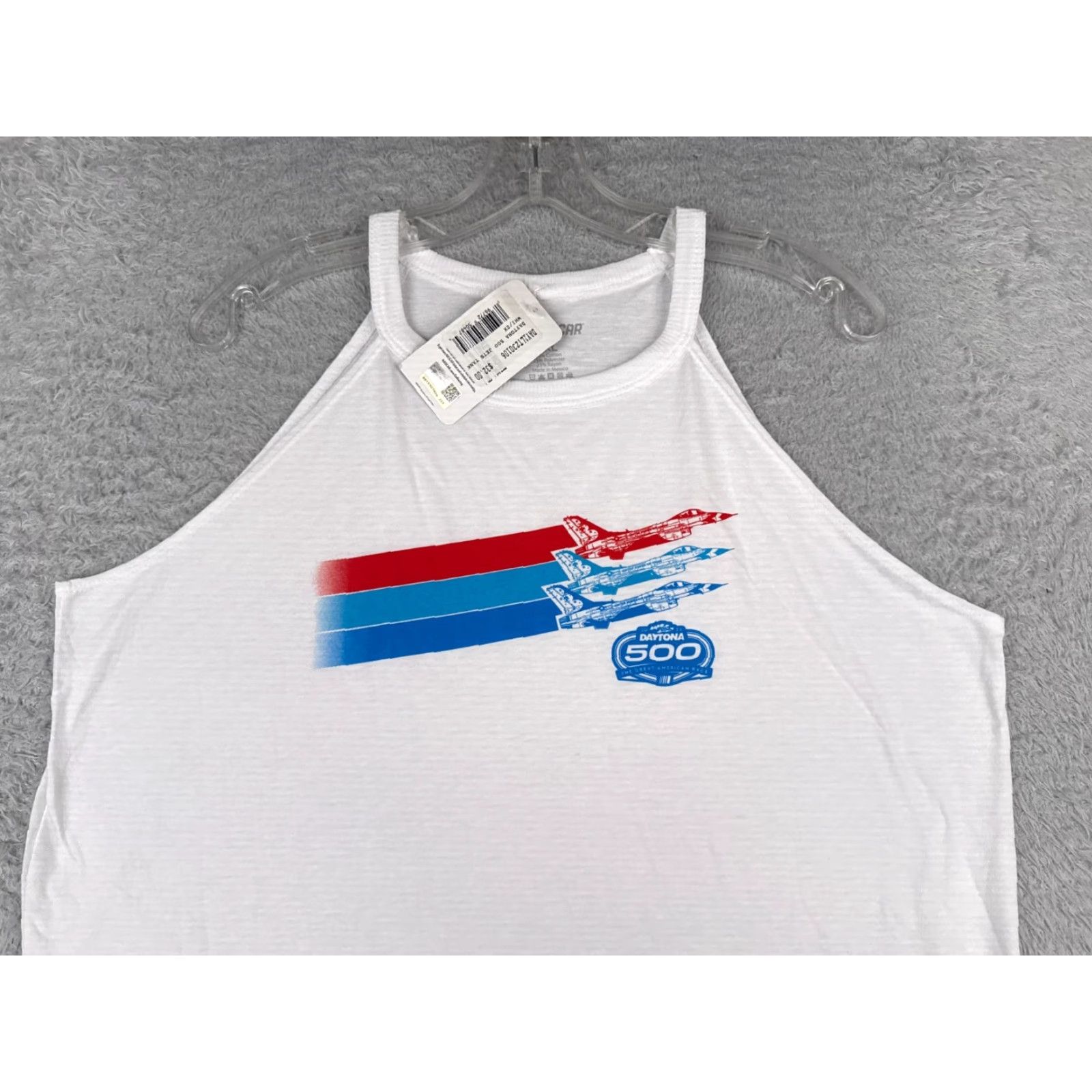 NASCAR Nascar Tank Women 2XL White Shirt Thunderbirds F-16 Daytona 500 Cotton Size XXL / US 16-18 / IT 52-54 - 4 Thumbnail