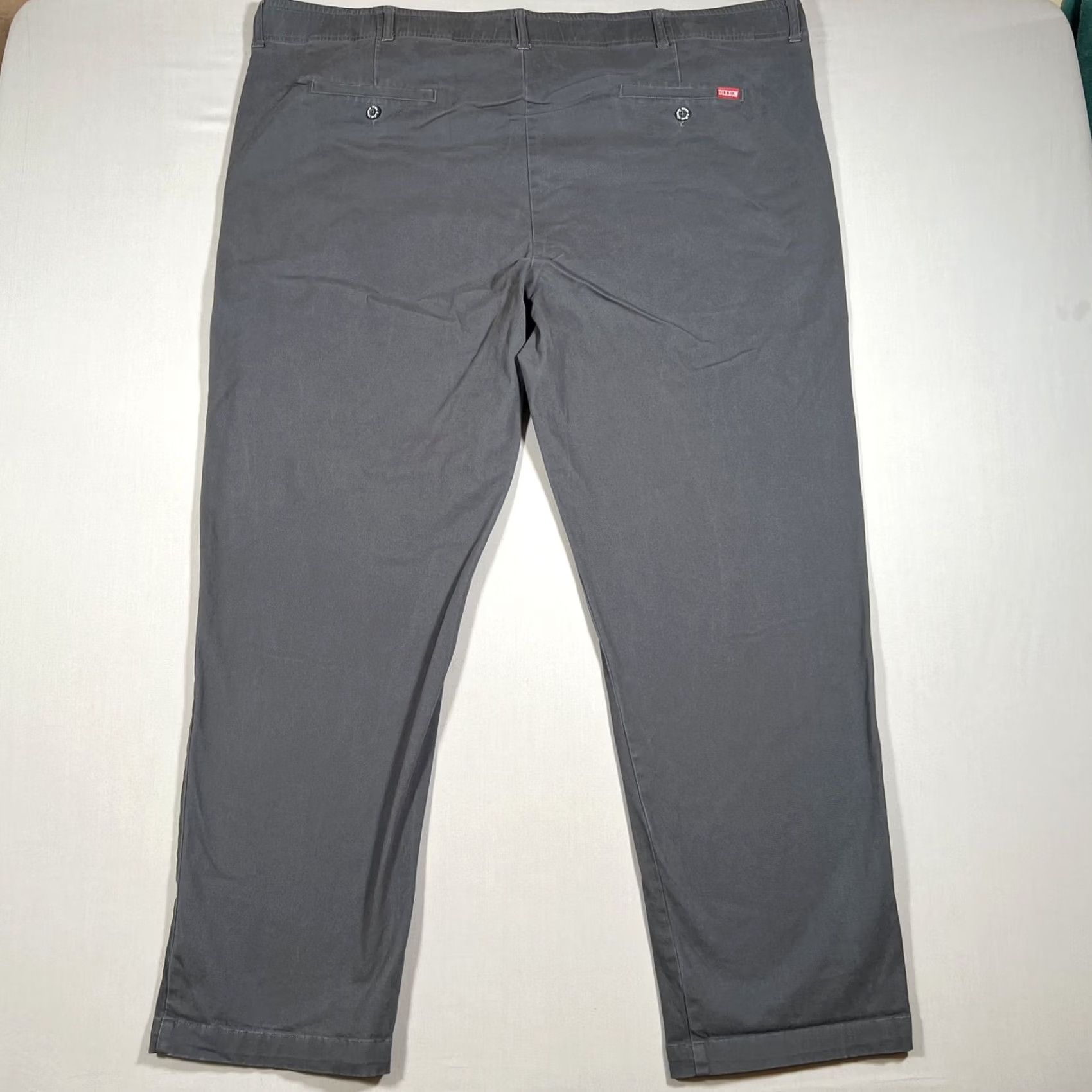 Vintage Dixxon D-Flexx Chino Pants Mens 46x32 Gray Stretch Flat Front Workwear Size US 30 / EU 46 - 2 Thumbnail