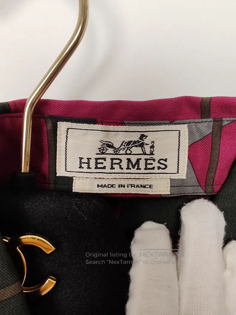 Hermes Hermes size 39 Men's Geometric Logo Silk Shirt Size US M / EU 48-50 / 2 - 3 Thumbnail