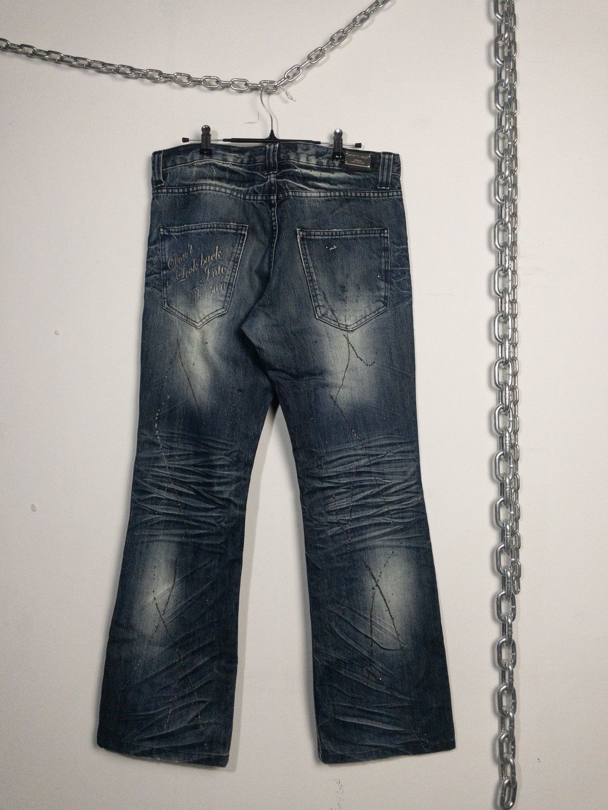 semanticdesign Splatter Poem Bootcut Jeans like LGB If Six was Nine Size US 34 / EU 50 - 1 Thumbnail