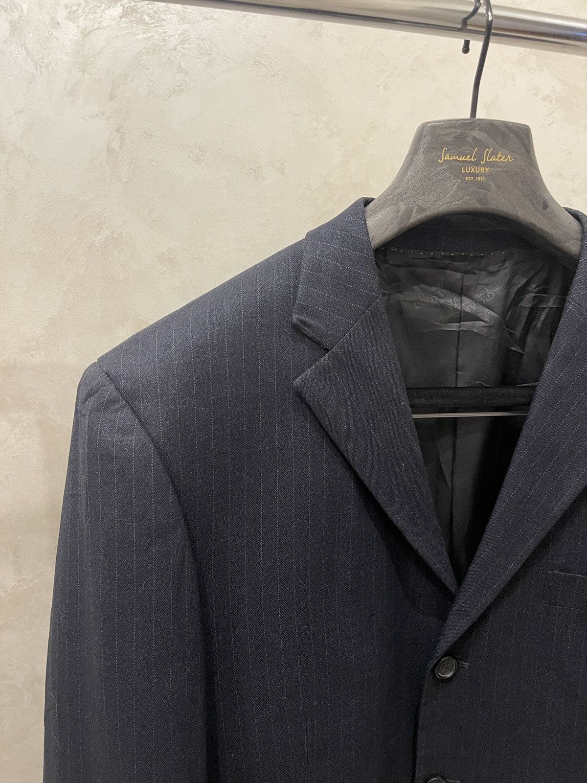 Giorgio Armani 🔥Giorgio Armani blazer Mens Blue suit jacket wool sport coat Size 52R - 3 Thumbnail