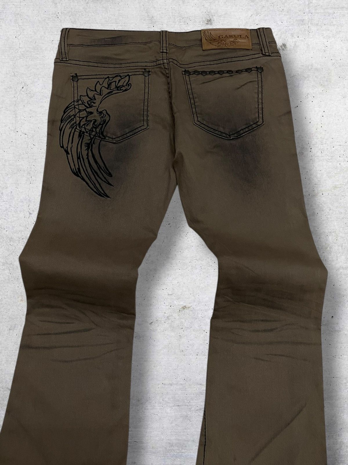 GOA VINTAGE OG GARULA 1990S JAPAN DESIGNER GOTHIC GOA FLARED Size US 28 / EU 44 - 12 Thumbnail