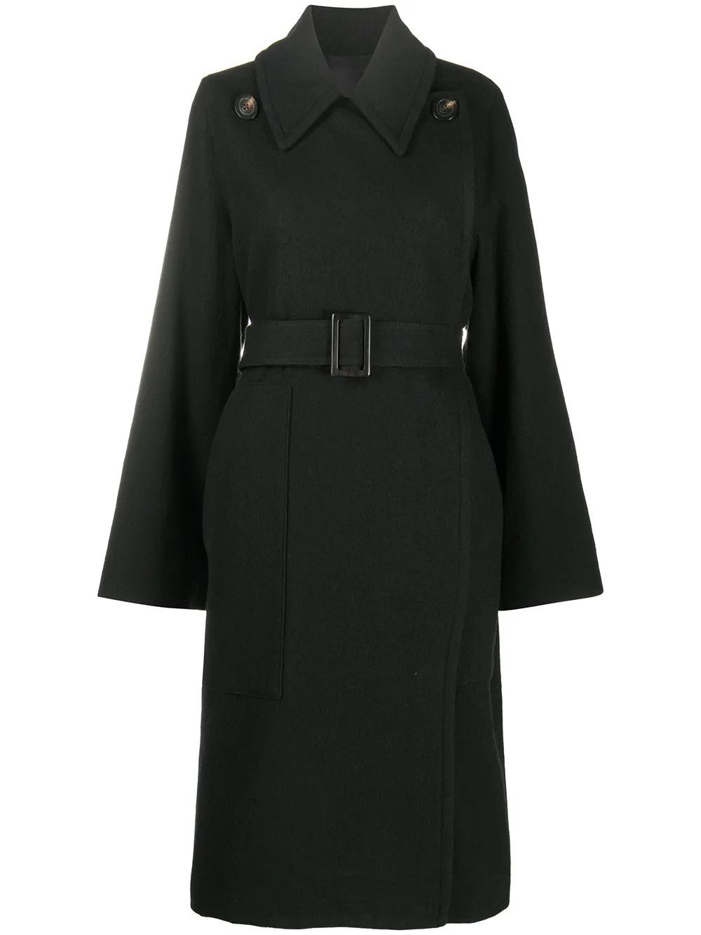 Rick Owens o1y0126 Trench Coat in Black Size XS / US 0-2 / IT 36-38 - 1 Thumbnail