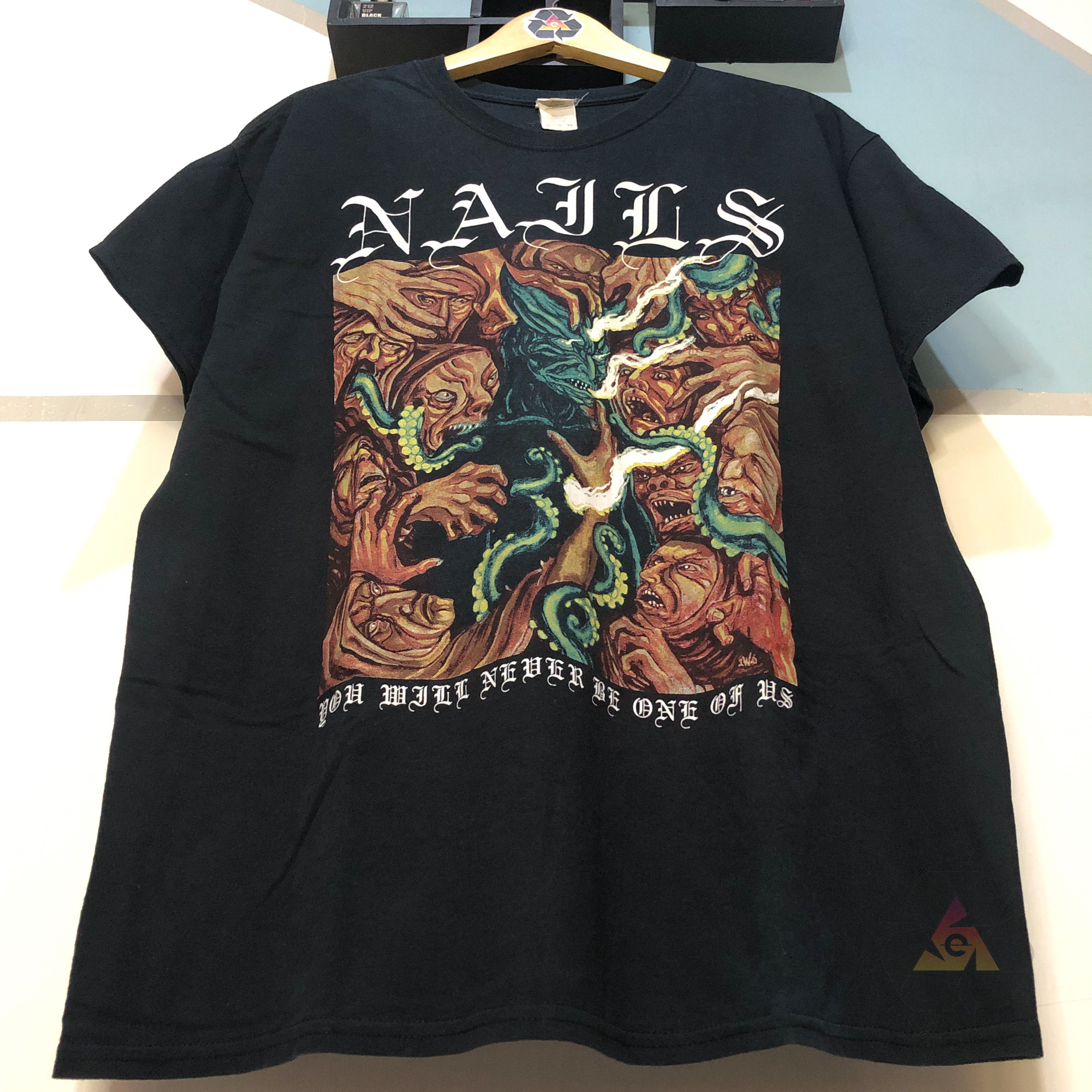 Band Tees Nails Band Album You Will Never Be One Of Us Vintage T-Shirt Size US XL / EU 56 / 4 - 4 Thumbnail