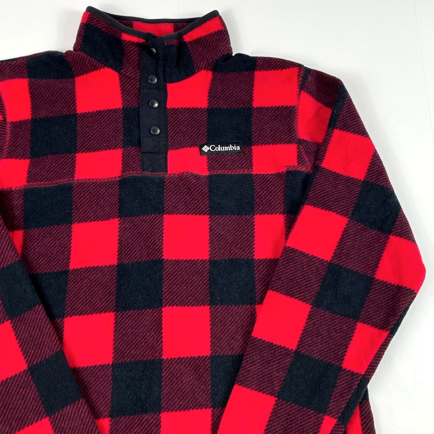 Vintage Columbia Jacket Mens M Red Men Fleece Snap Pullover Hiking Ski Buffalo Plaid Size US M / EU 48-50 / 2 - 3 Thumbnail